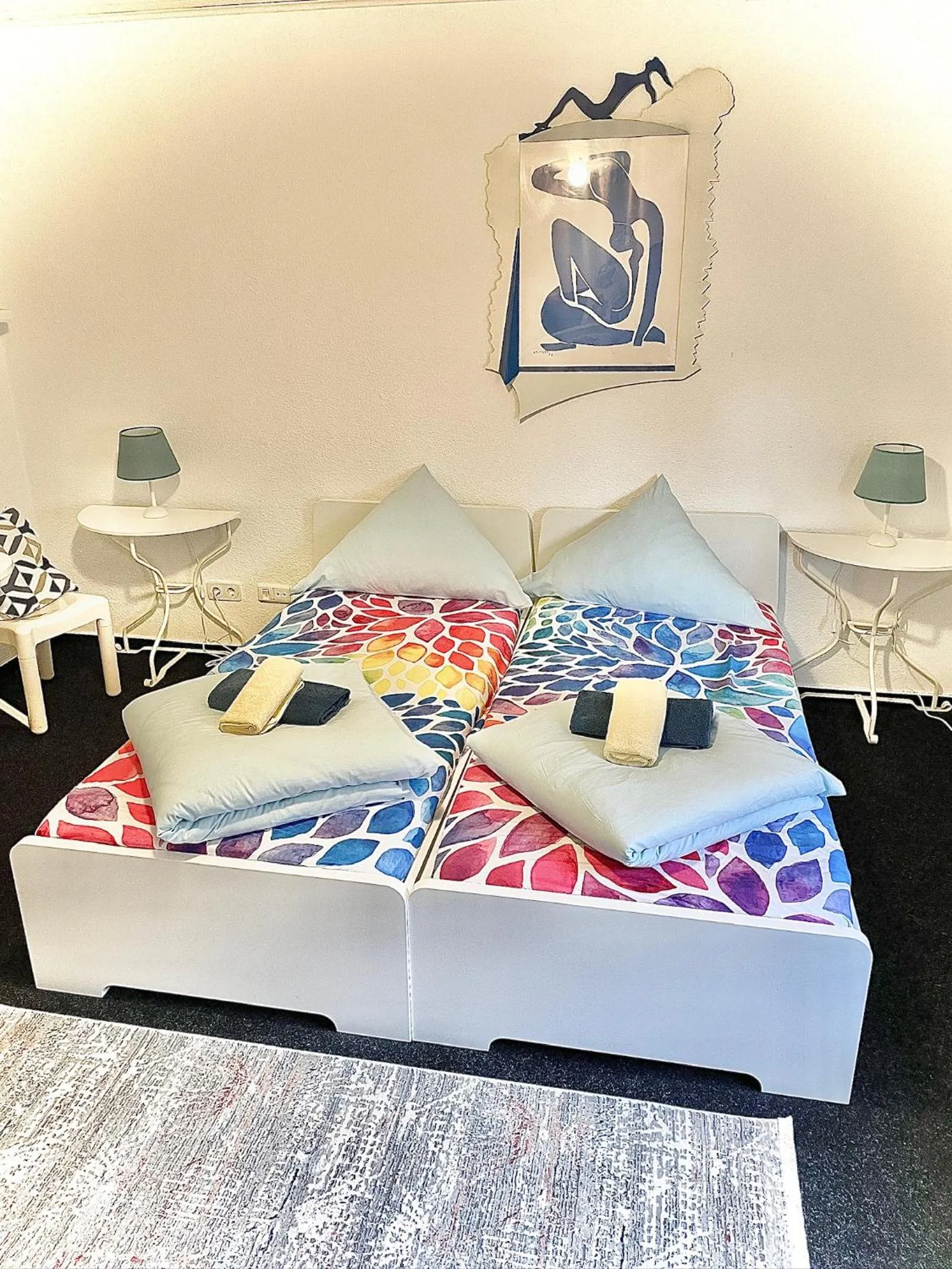 Decorative detail, Bed in Hotel Tusculum