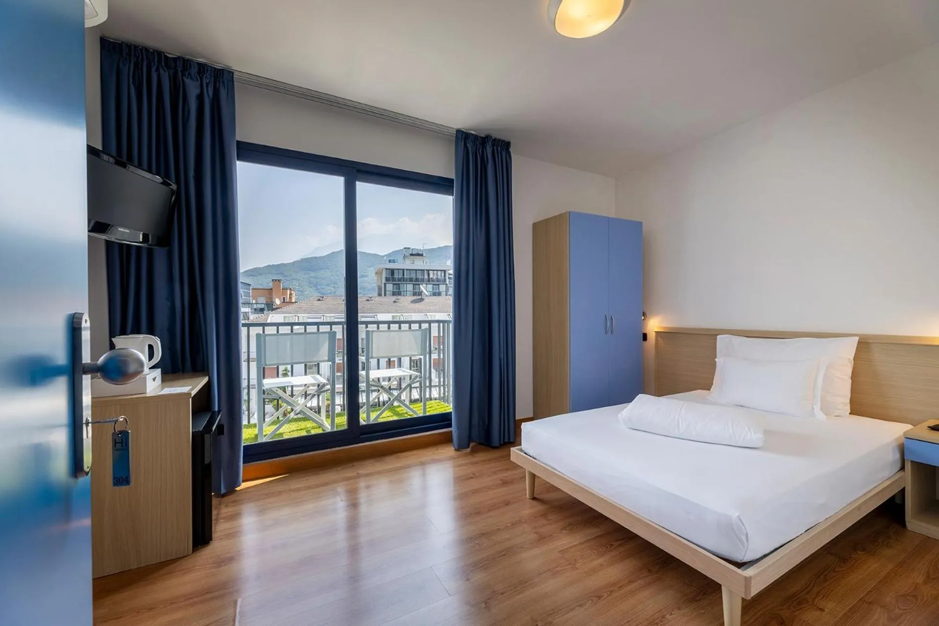 View (from property/room), Bed in Hi Hotels Riva del Garda