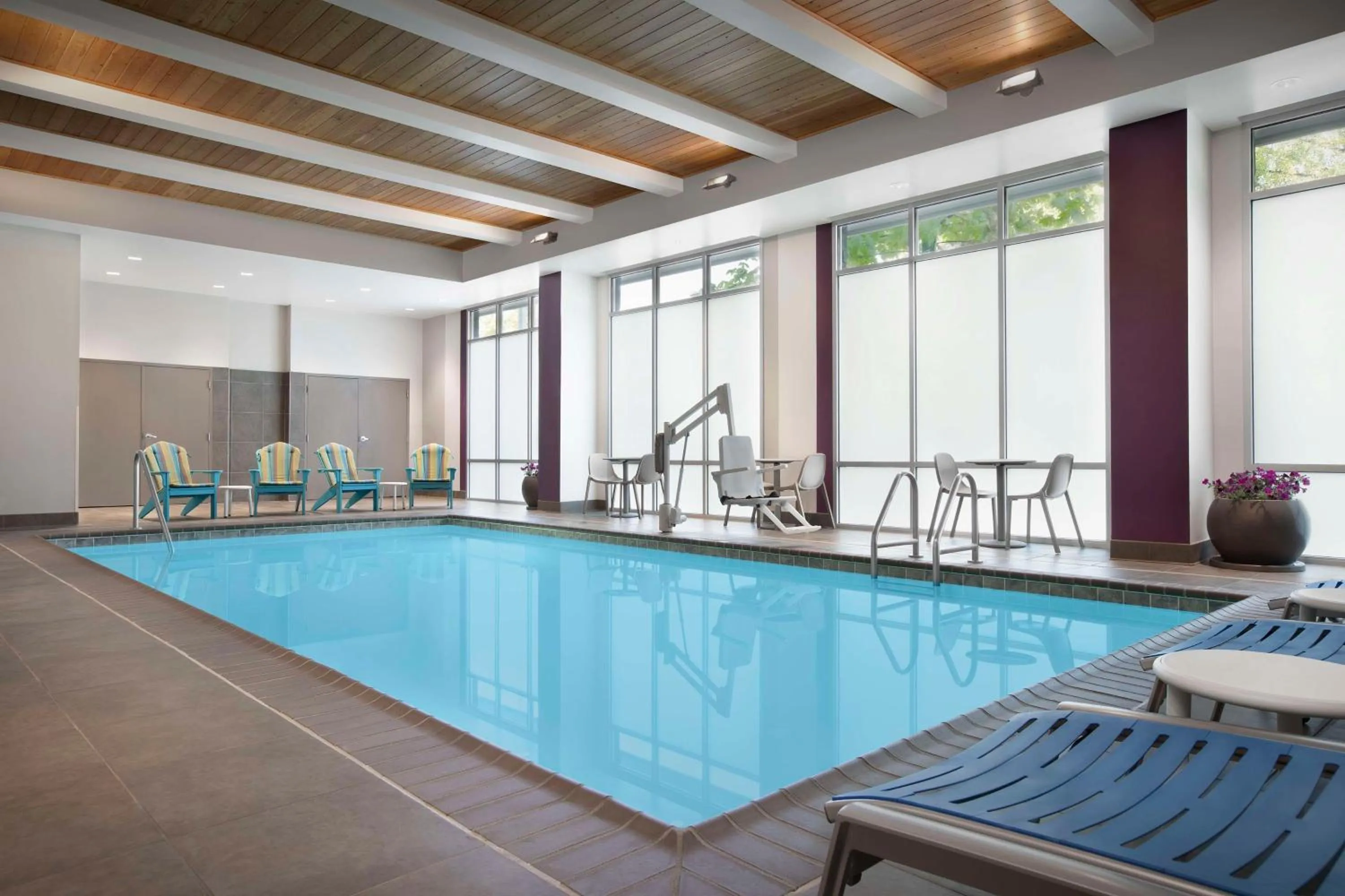 Pool view in Home2 Suites by Hilton Eugene Downtown University Area