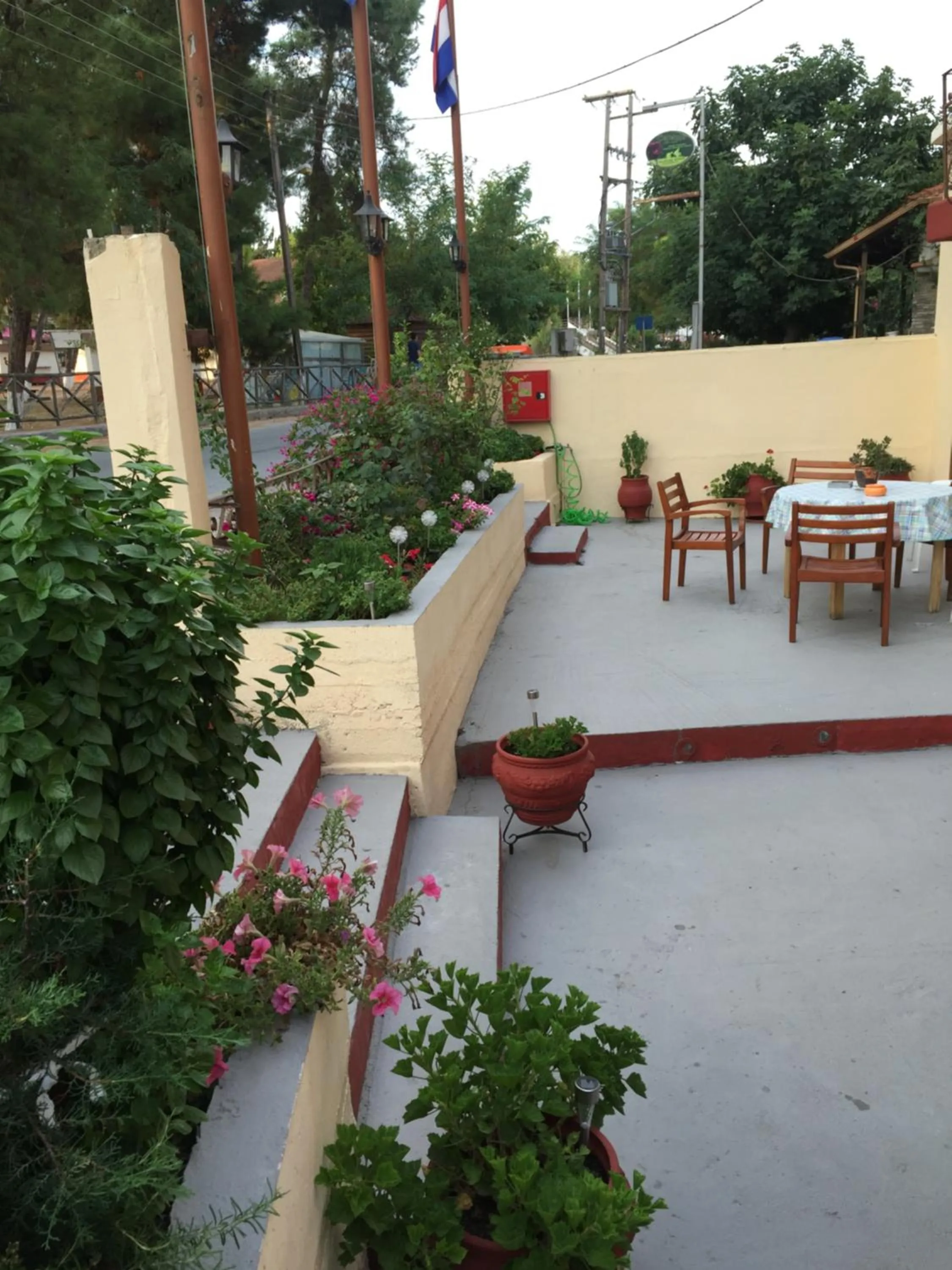 Patio in Akanthos Hotel