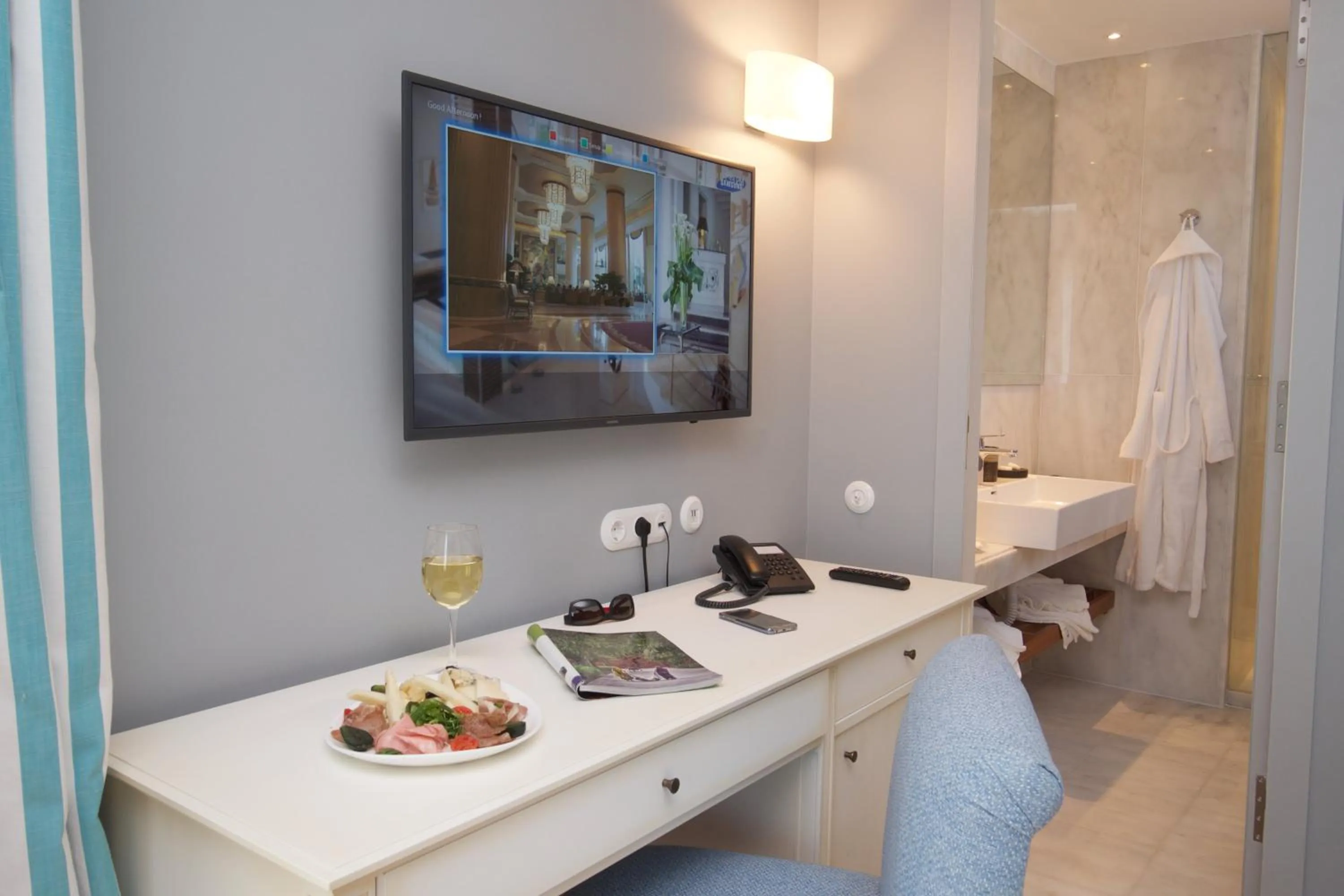 Seating area in Aenos Hotel