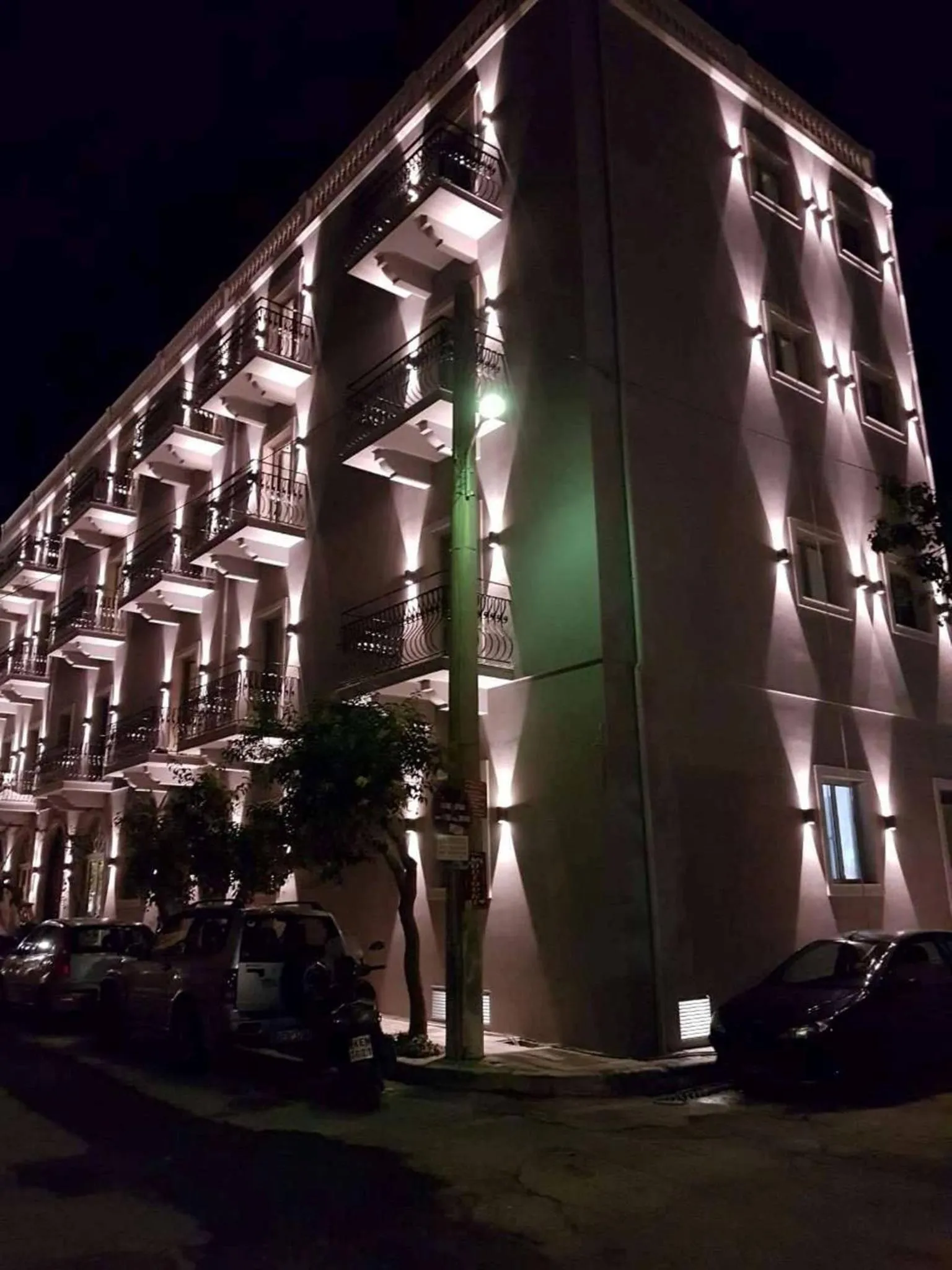 Facade/entrance in Aenos Hotel