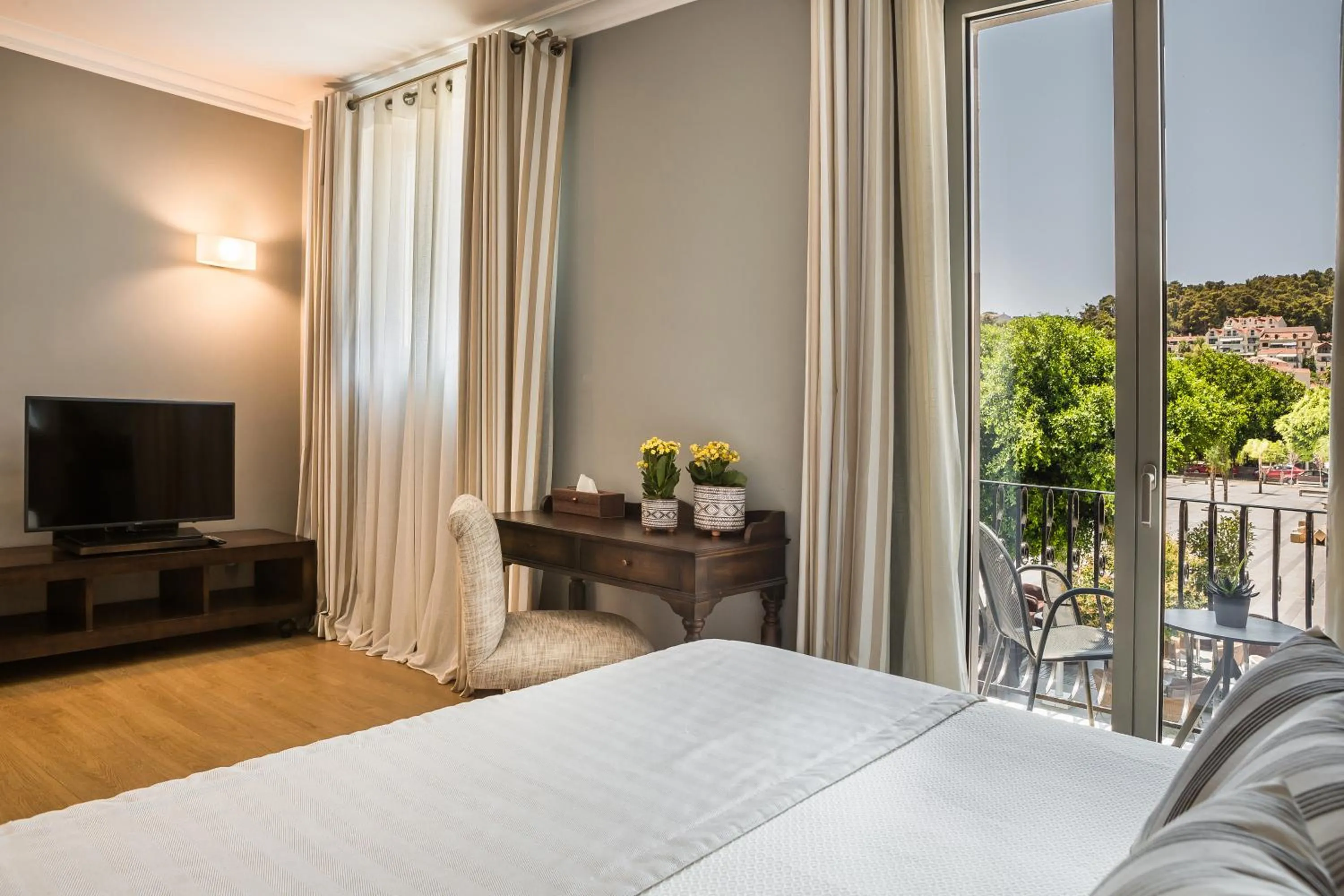 View (from property/room), Bed in Aenos Hotel