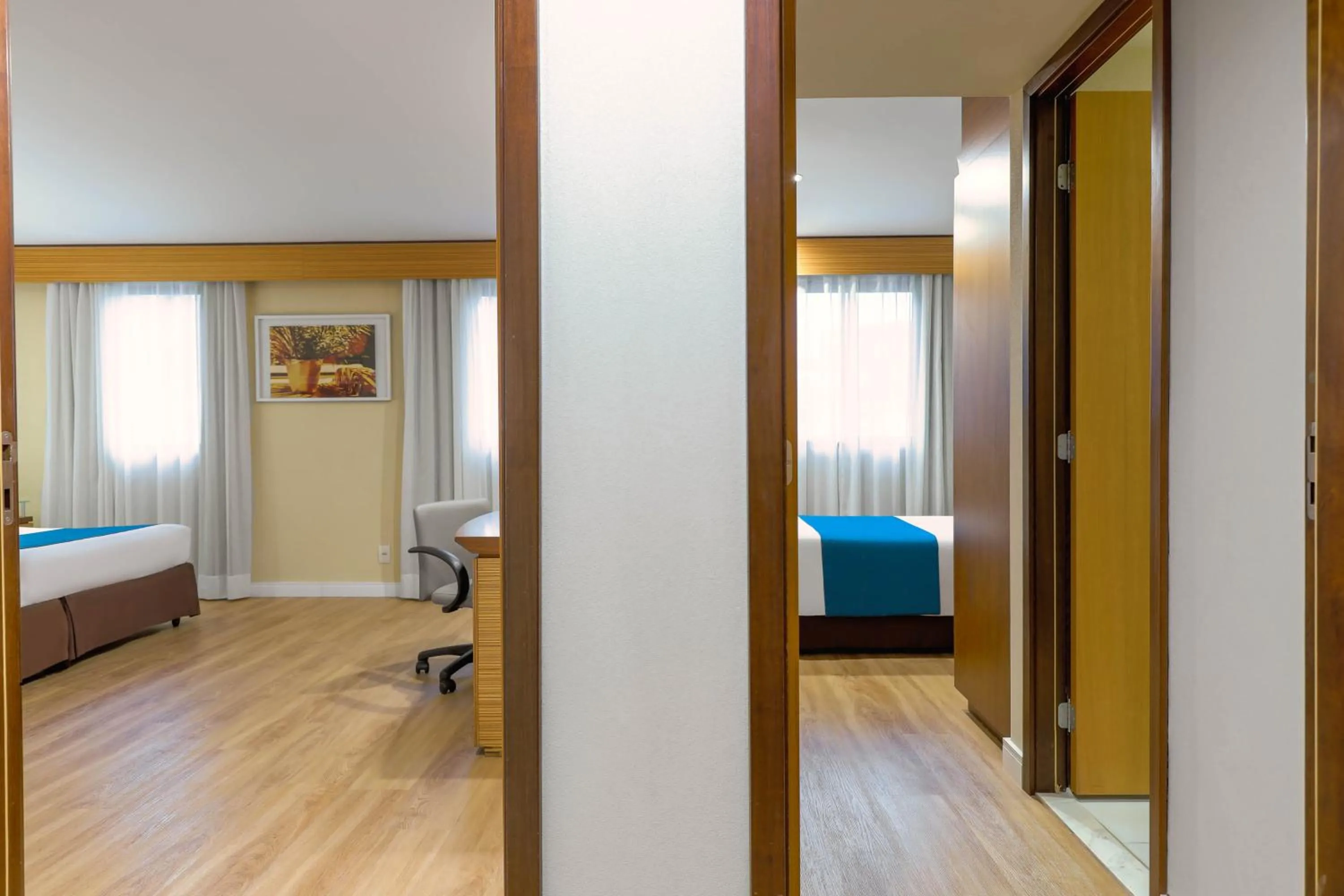 Bed in Wyndham Sao Paulo Ibirapuera Convention Plaza