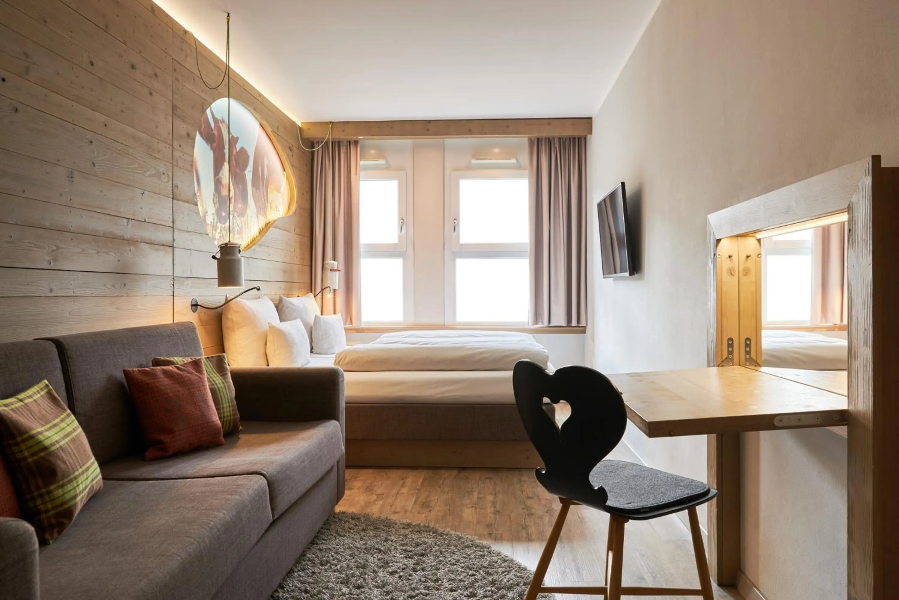 Seating area, Bed in Cocoon Hauptbahnhof