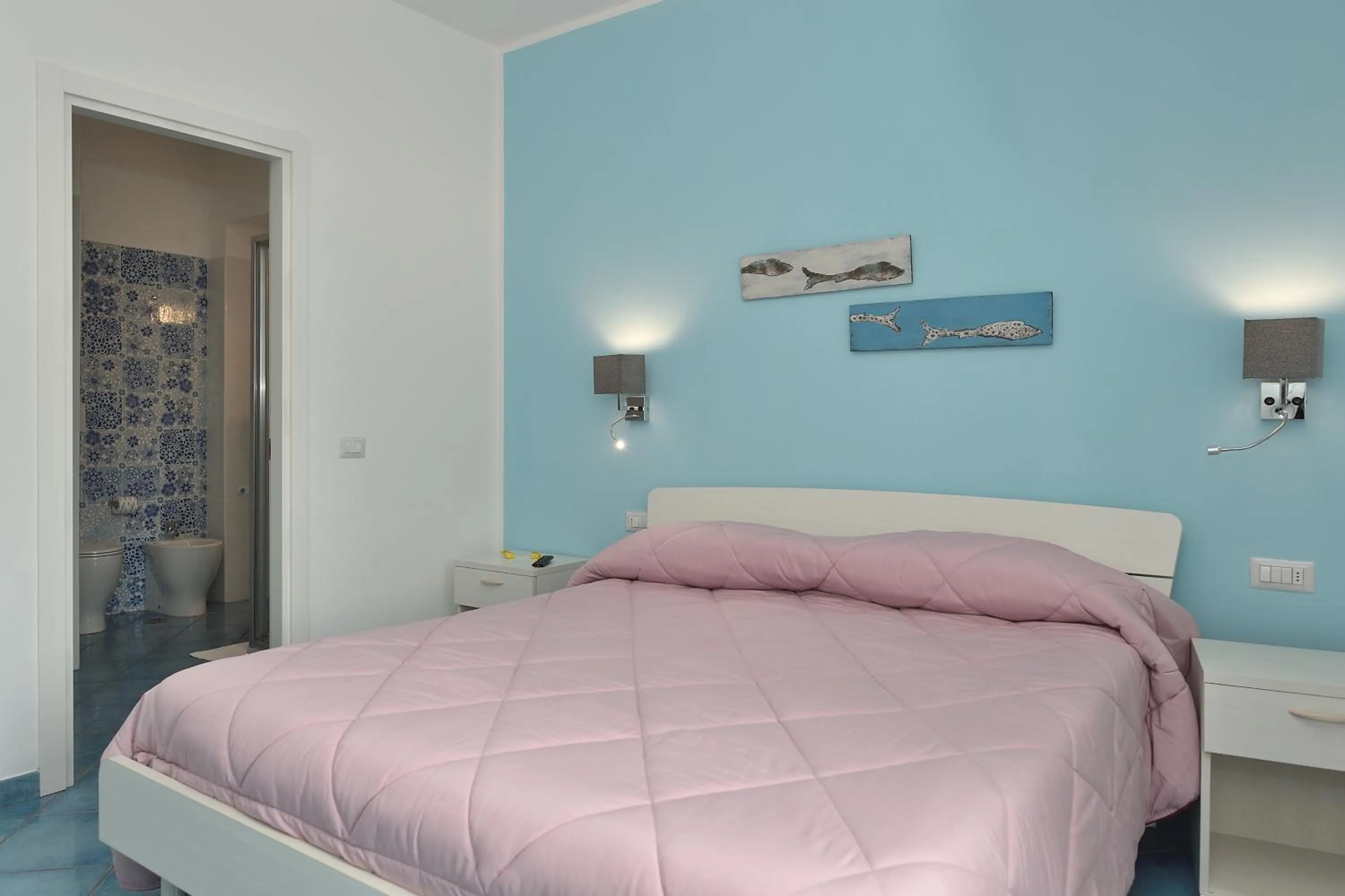 Bed in Aquarius Maiori B&B