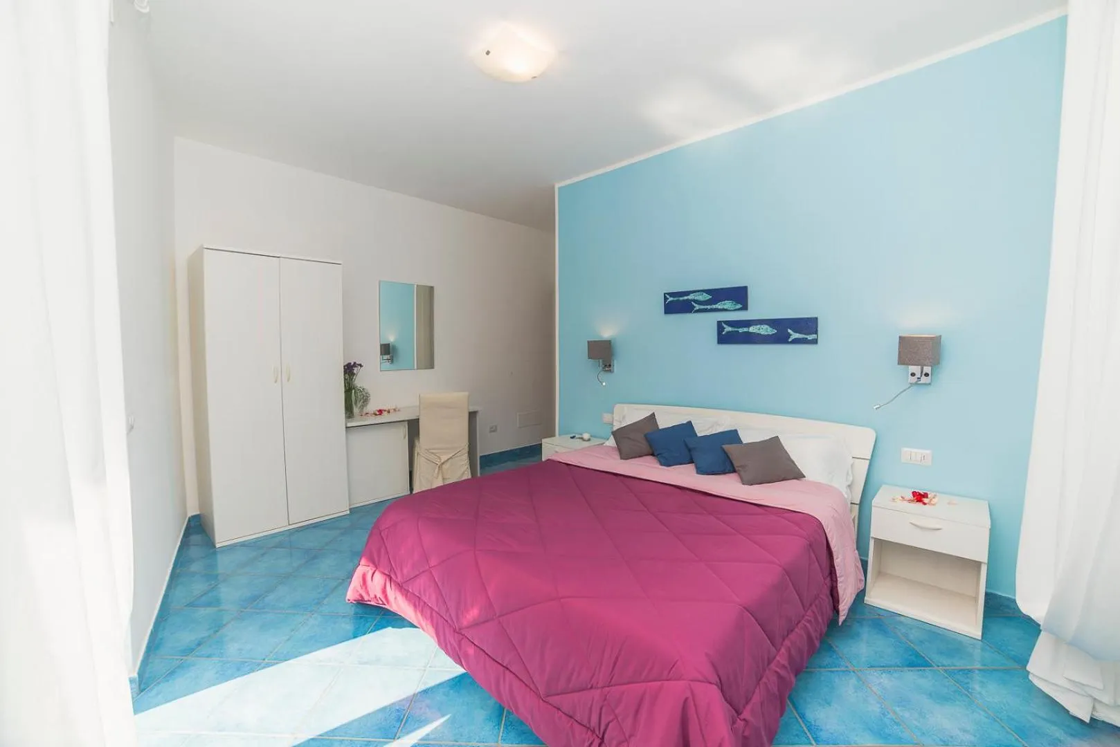 Bed in Aquarius Maiori B&B