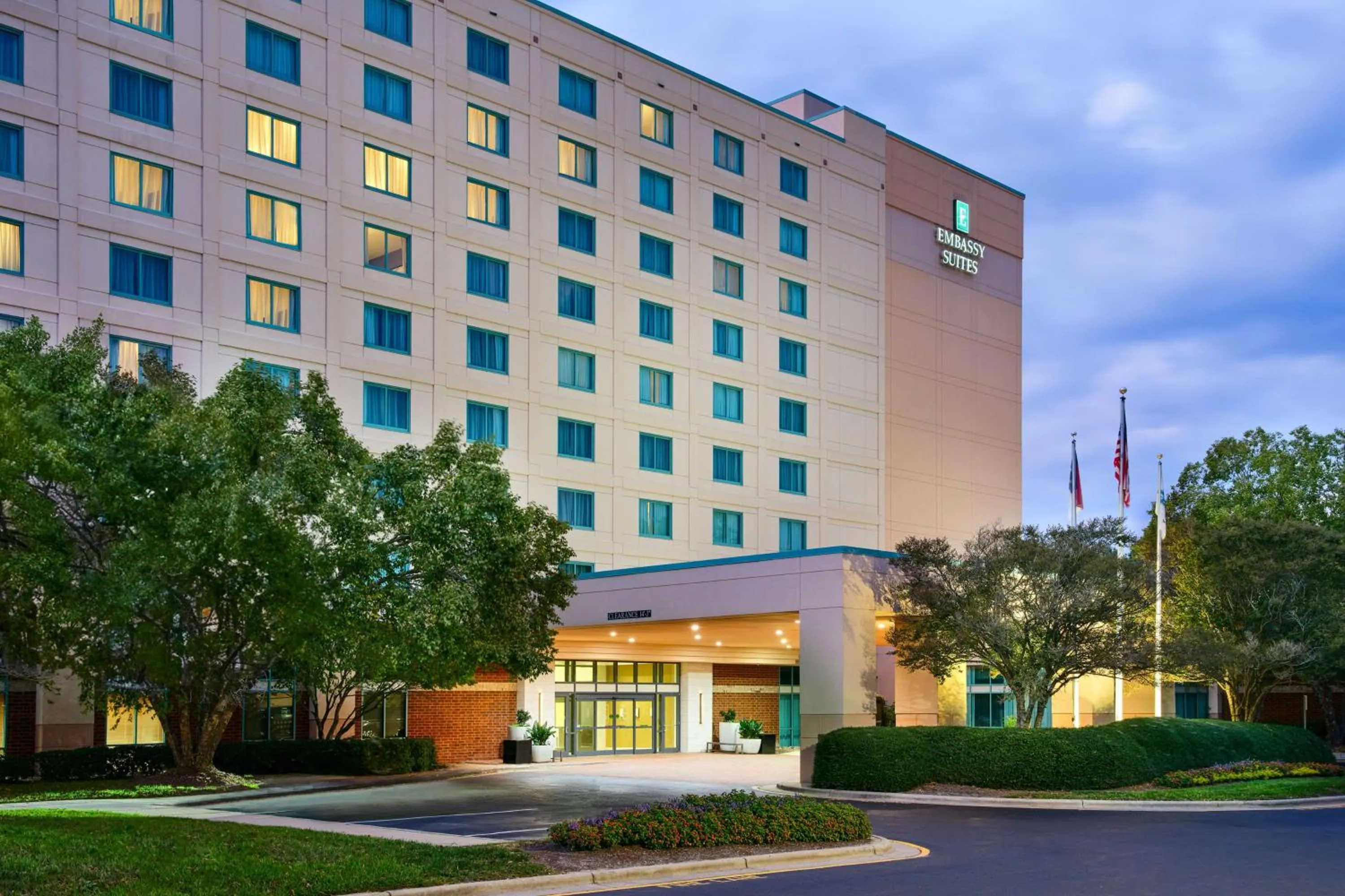 Property building in Embassy Suites by Hilton Raleigh Durham Research Triangle