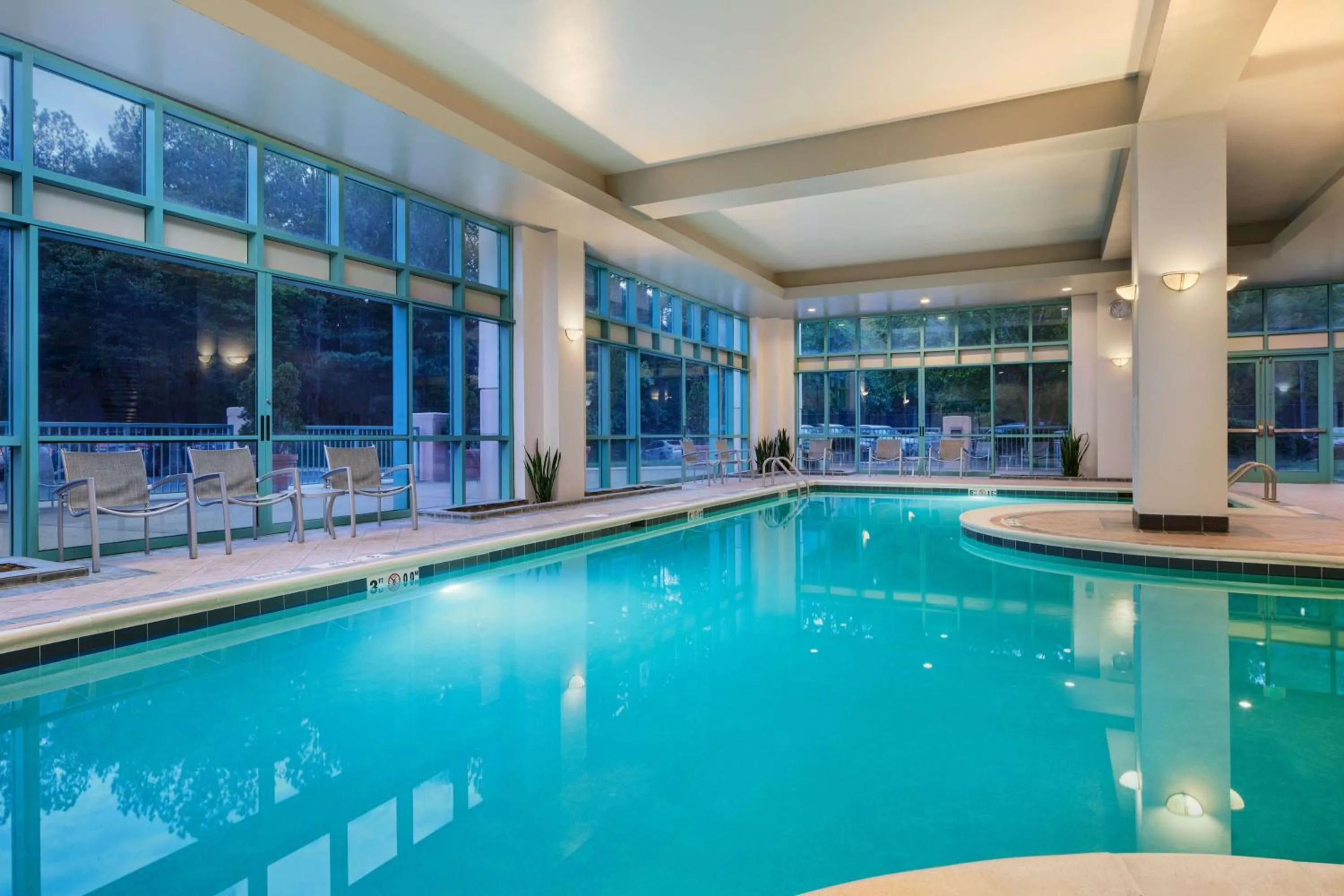 Pool view in Embassy Suites by Hilton Raleigh Durham Research Triangle