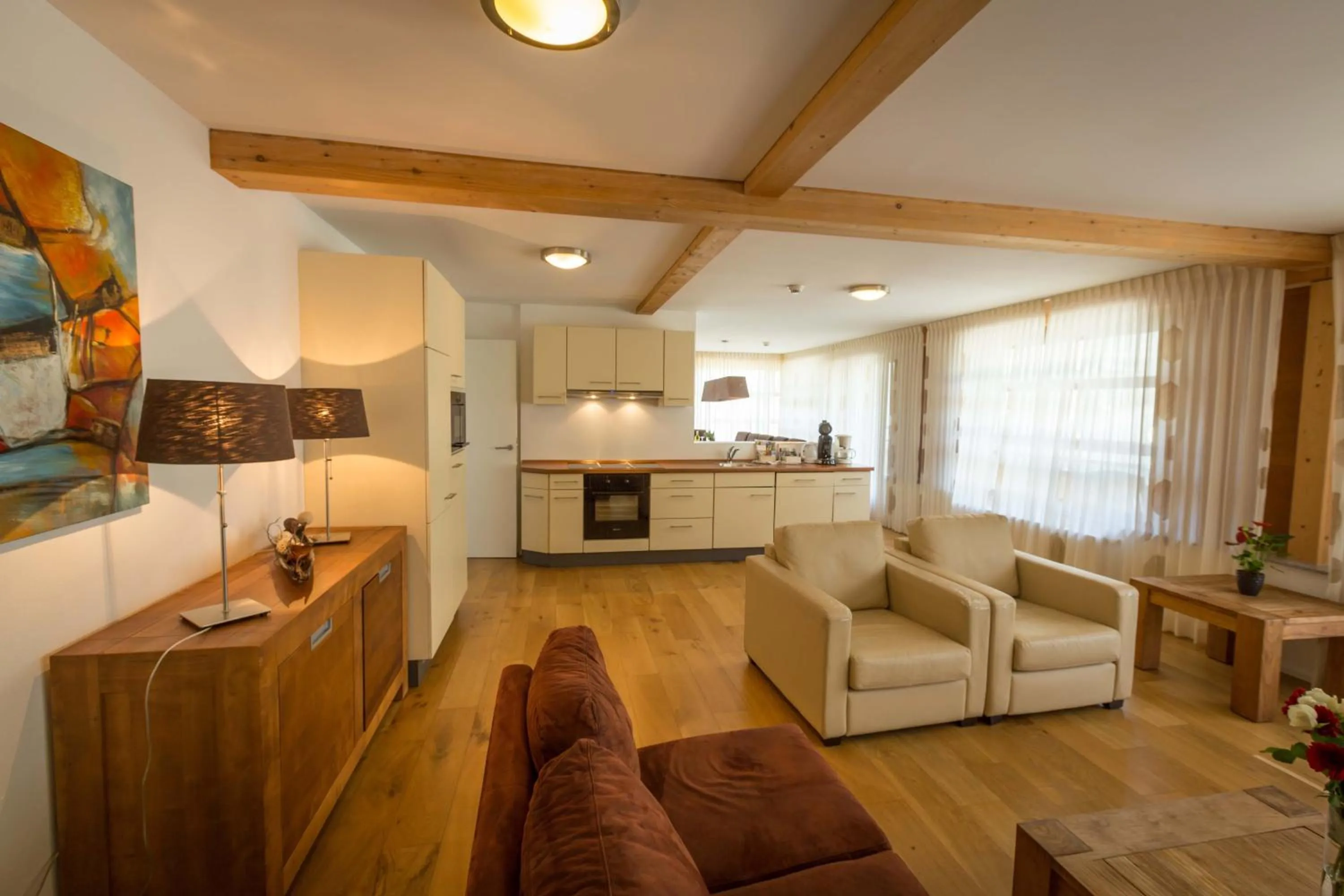 Kitchen or kitchenette in Marina Walensee Hotel