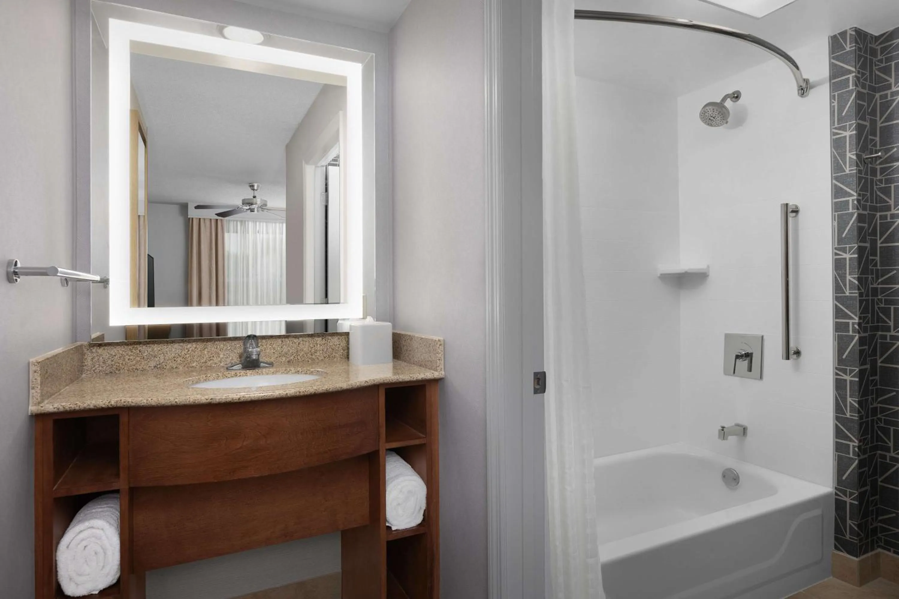 Bathroom in Homewood Suites by Hilton Raleigh-Durham Airport at RTP