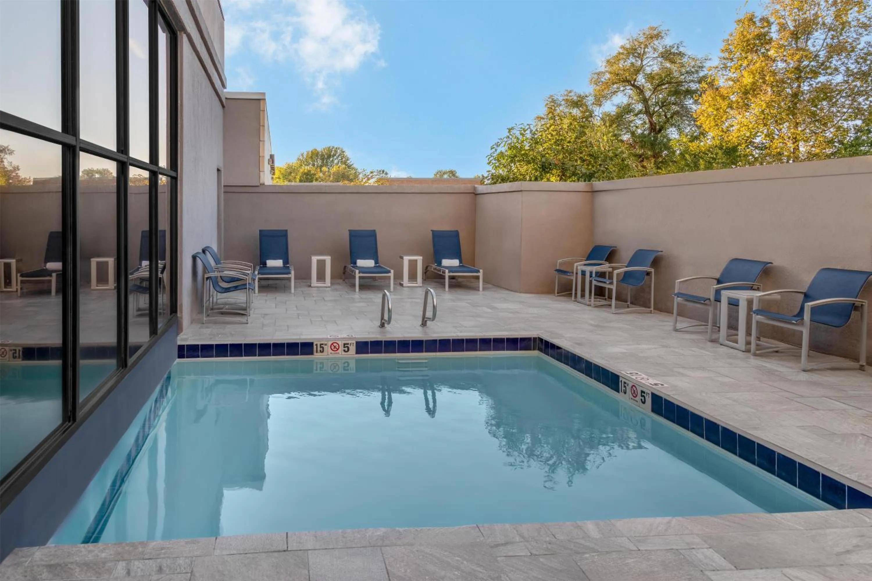 Pool view in DoubleTree by Hilton Springfield