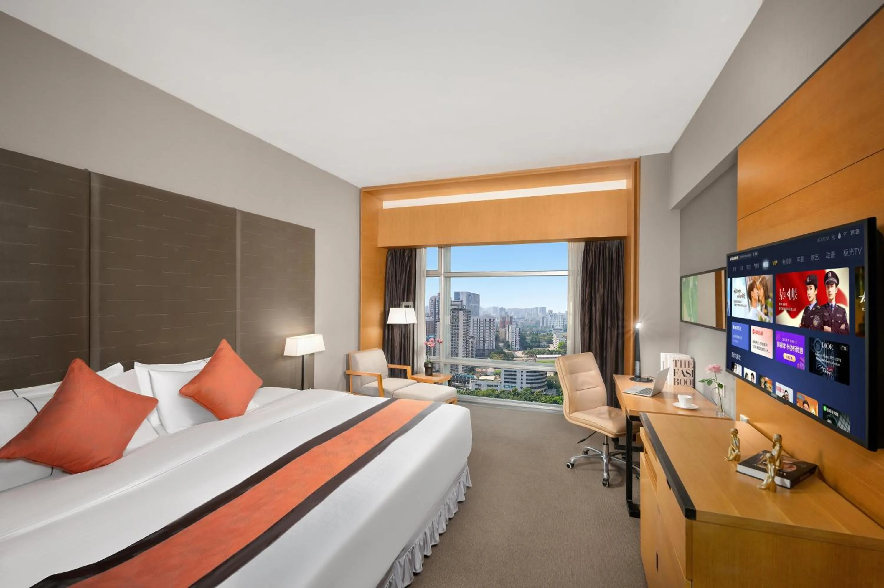 Bed in Jianguo Hotel Guangzhou