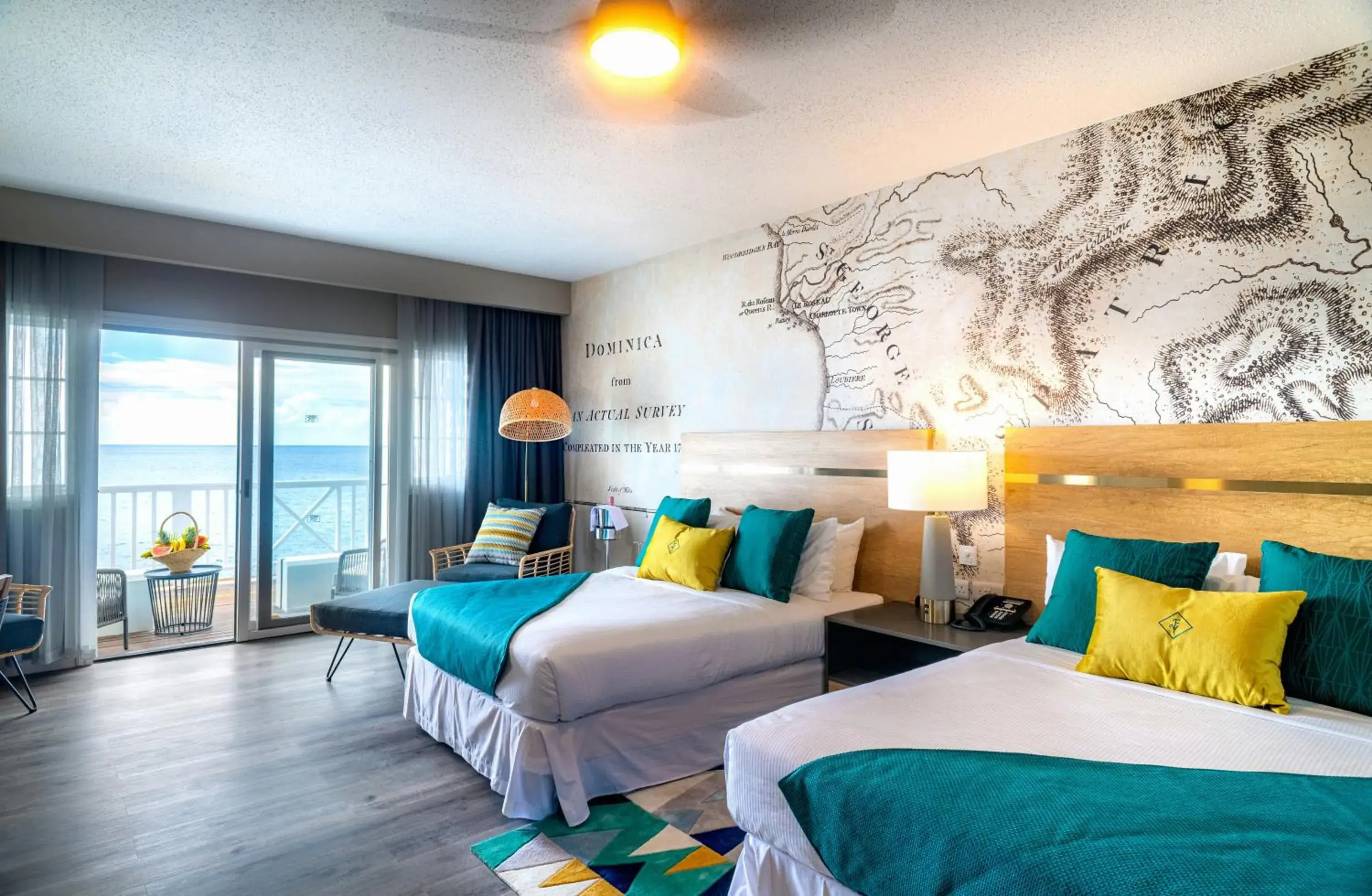 King or Double Oceanfront Room in Fort Young Hotel King or Double Oceanfront Room in Fort Young Hotel