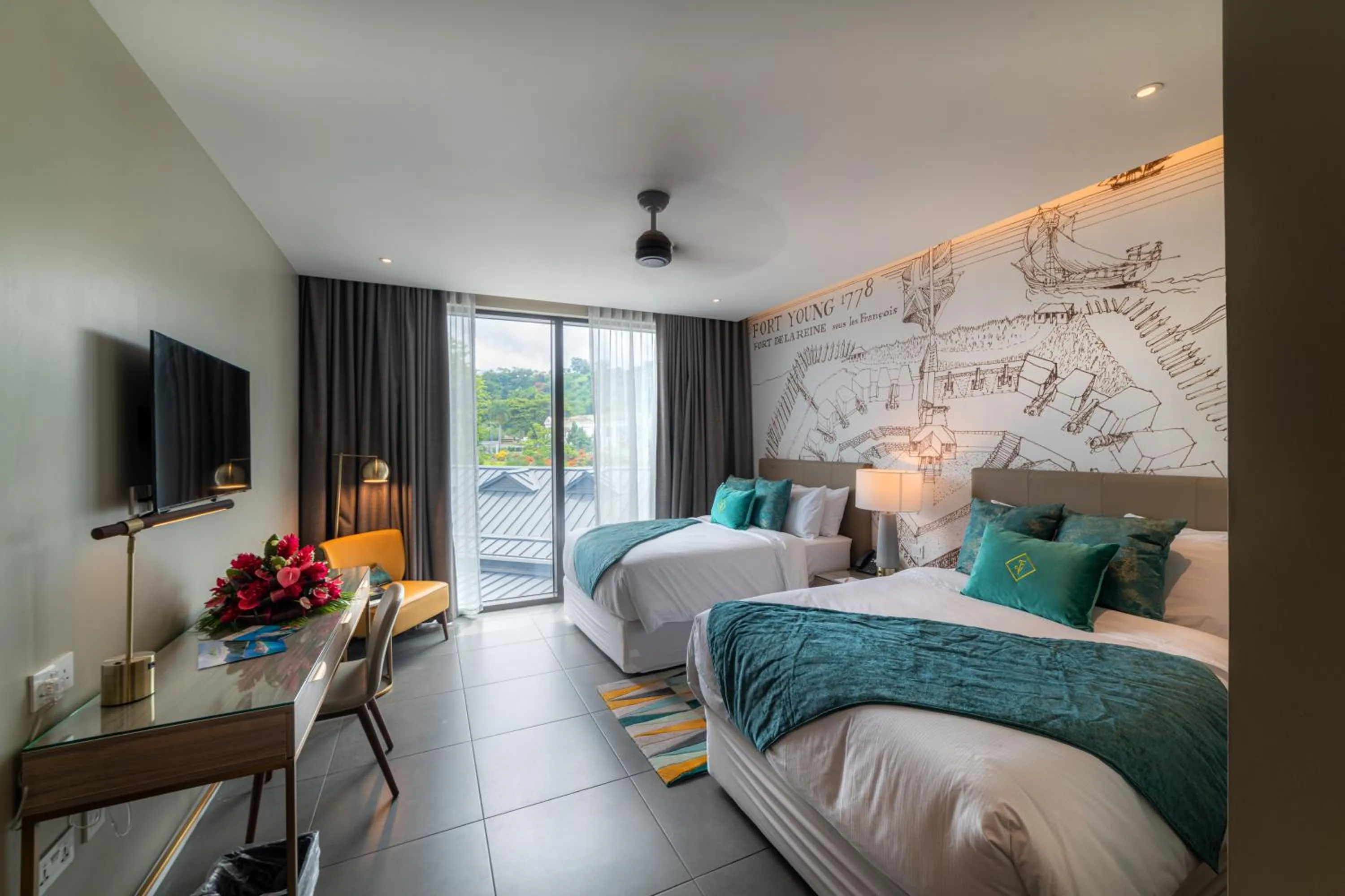 Bed in Fort Young Hotel