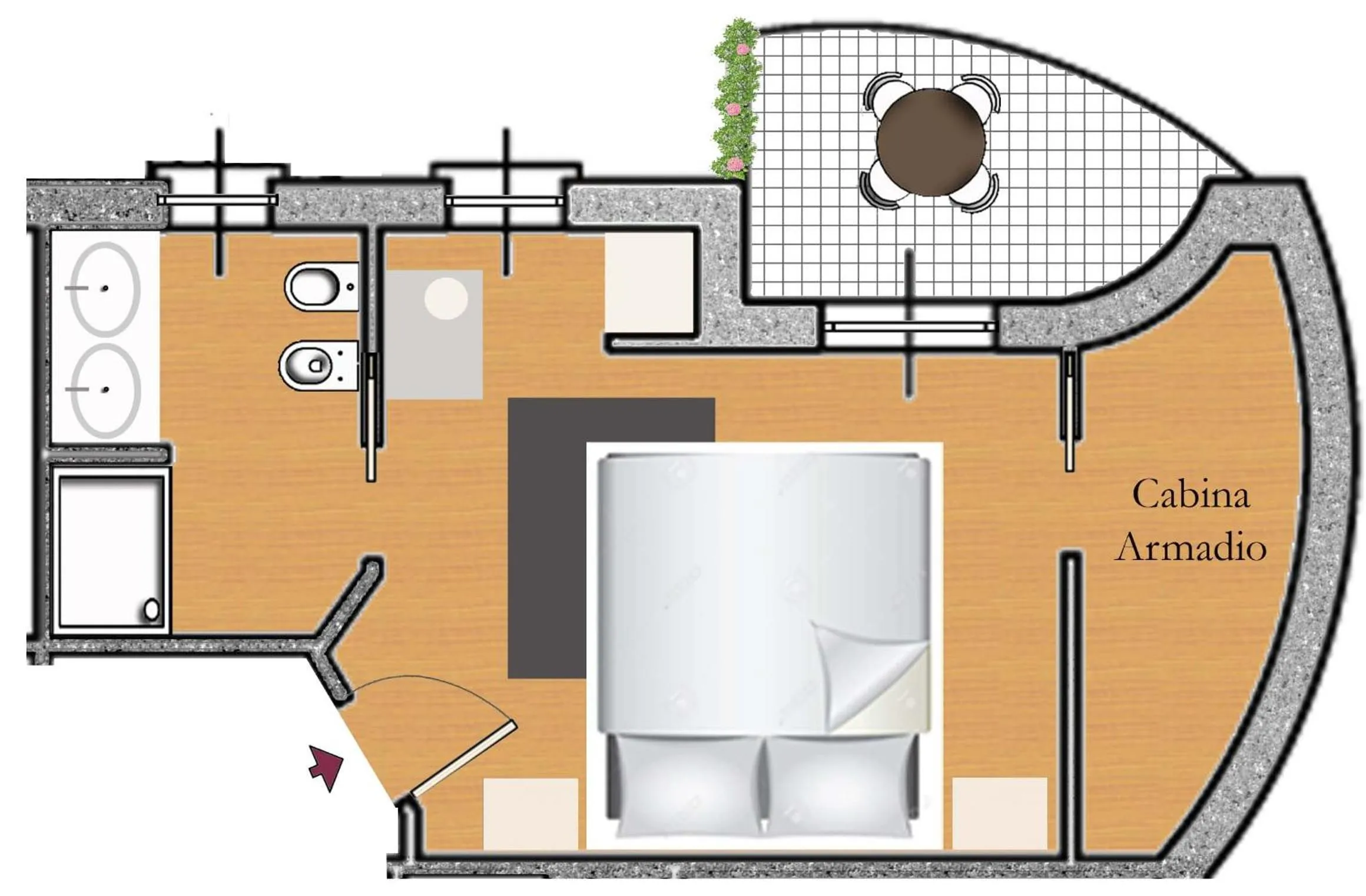 Photo of the whole room in Villa Brema