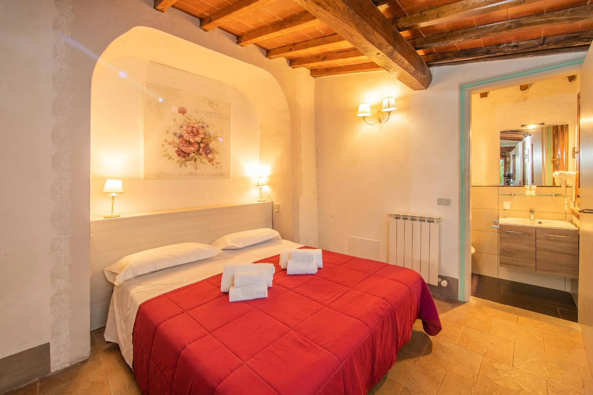 Bedroom, Bed in hu Norcenni Girasole village