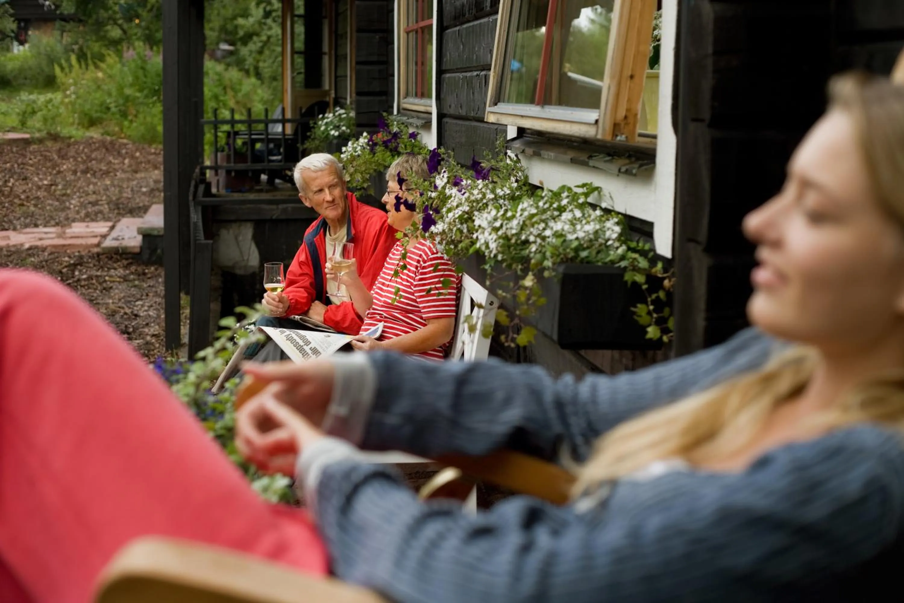 group of guests in Gammelgården