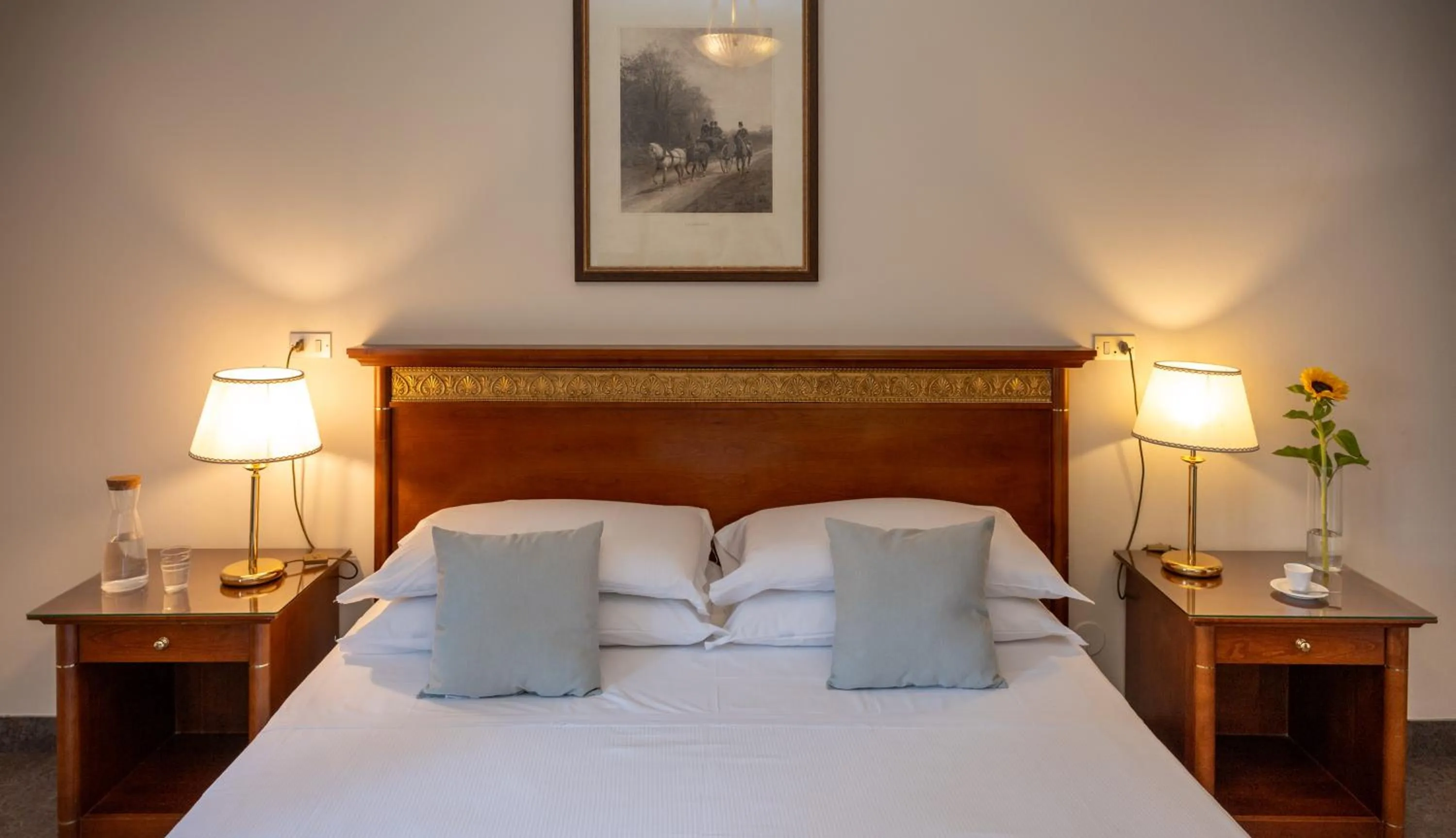 Bed in Hotel Donatello