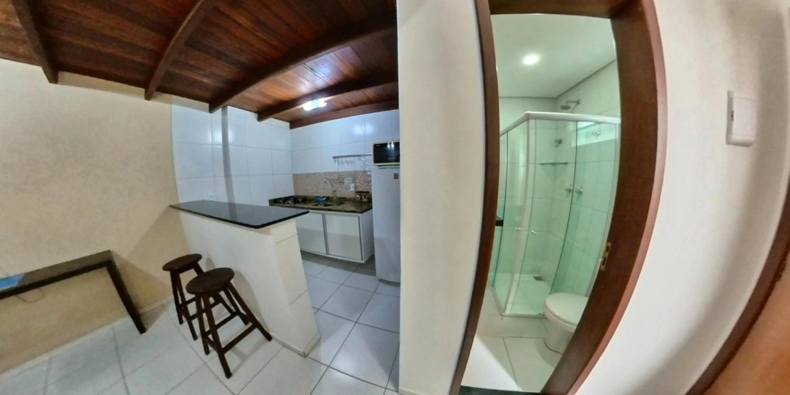 Kitchen or kitchenette in Pousada Mar e Brisa