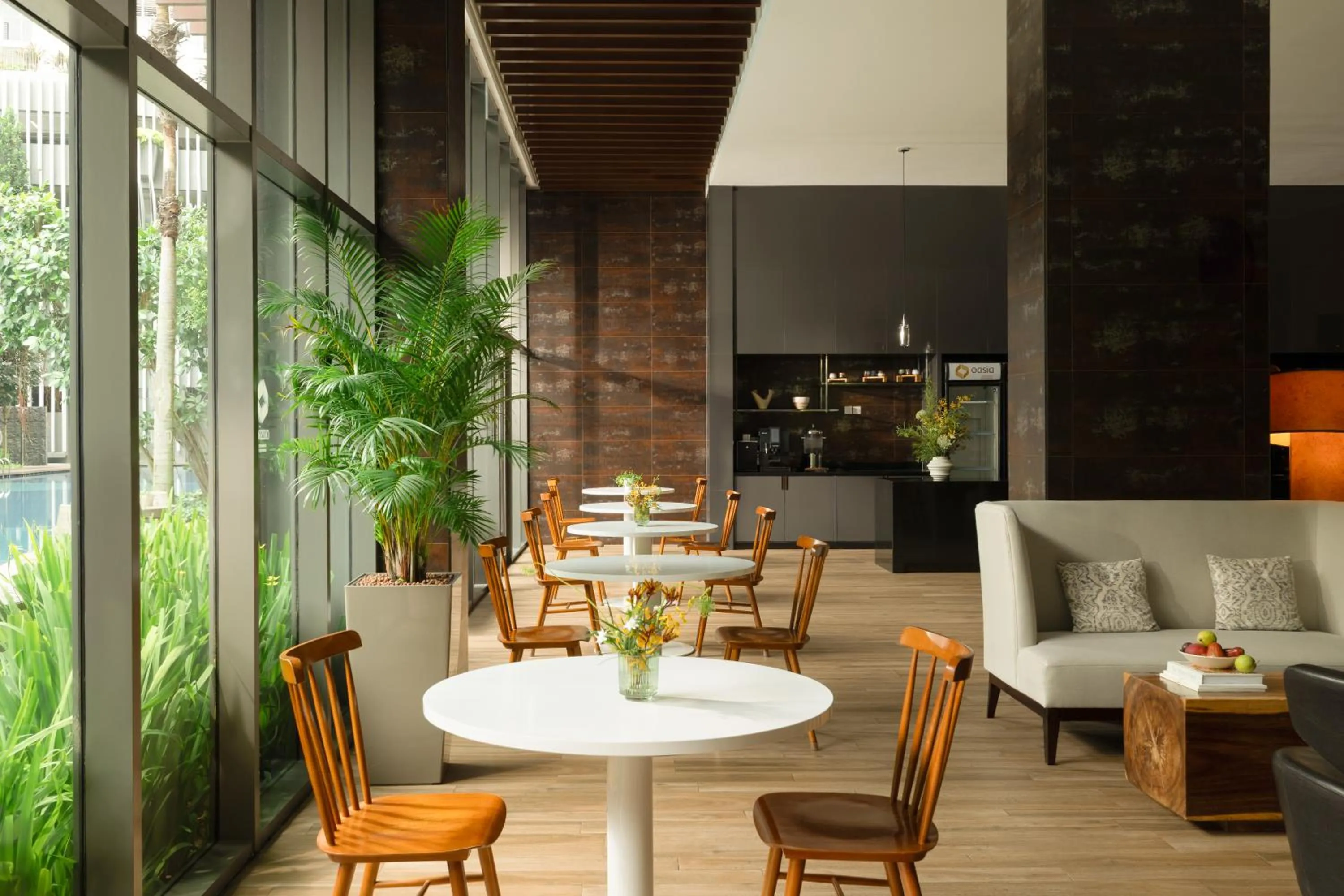 Seating area in Oasia Residence Singapore by Far East Hospitality