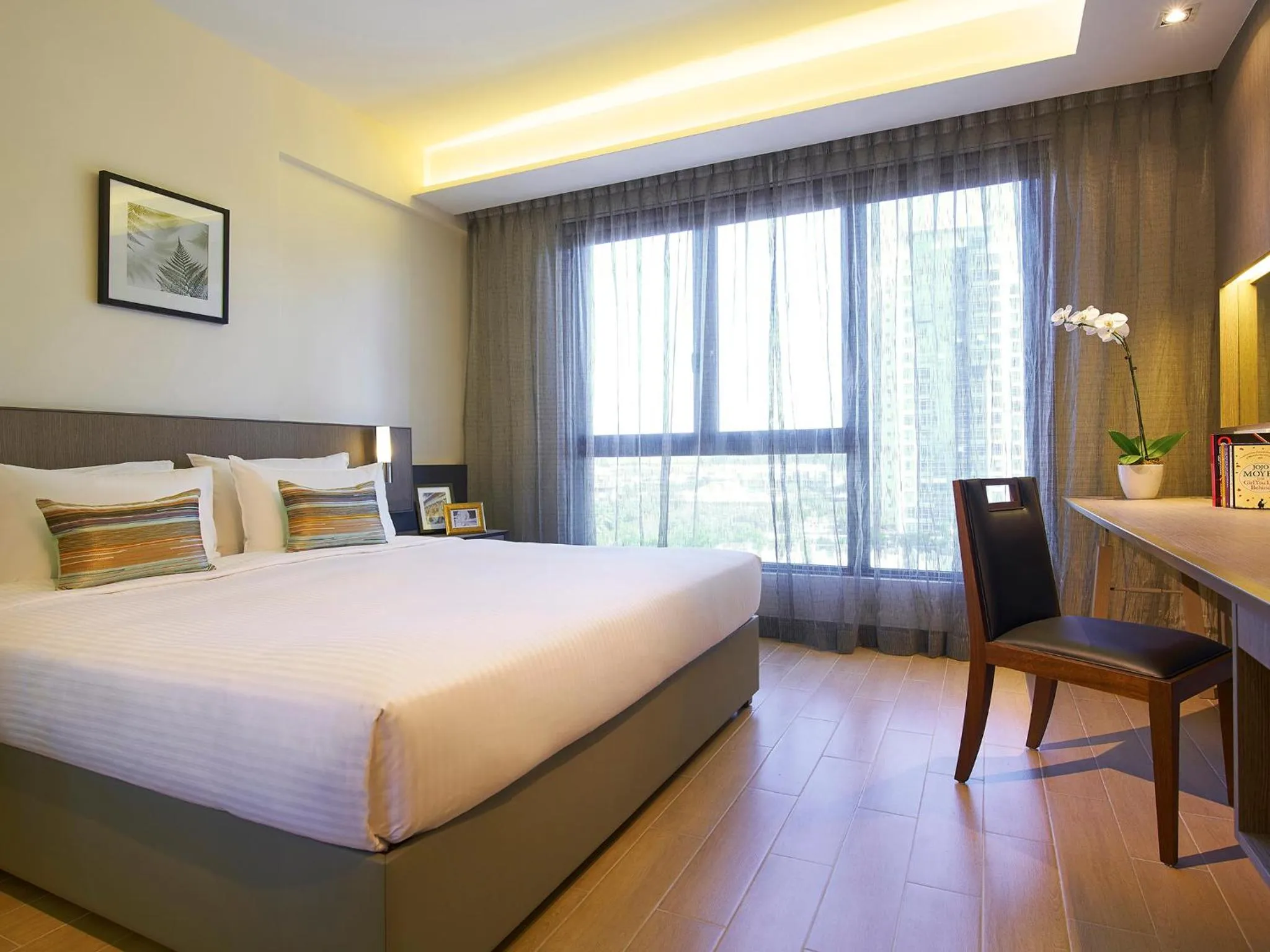 Bedroom, Bed in Oasia Residence Singapore by Far East Hospitality