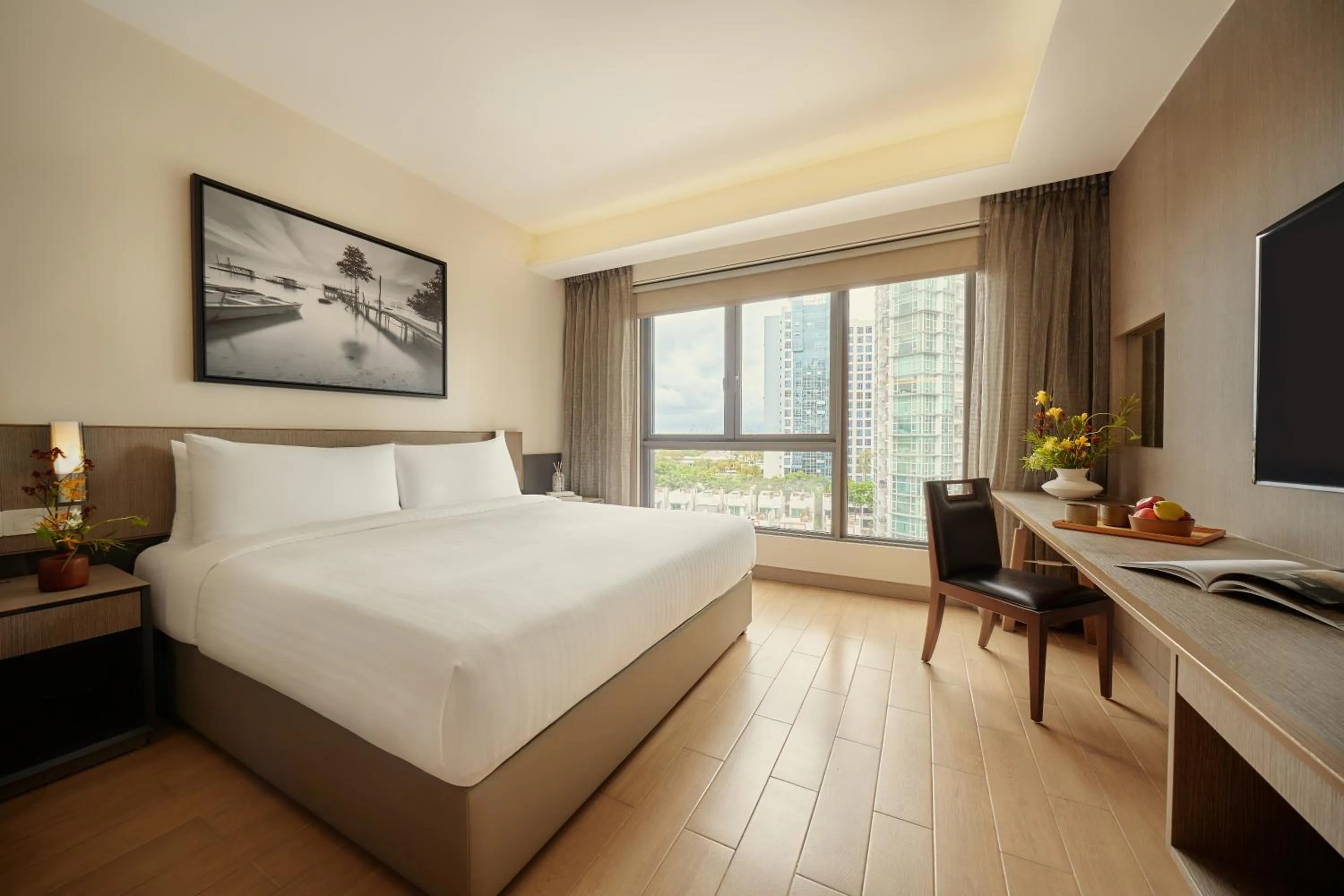 Bed in Oasia Residence Singapore by Far East Hospitality