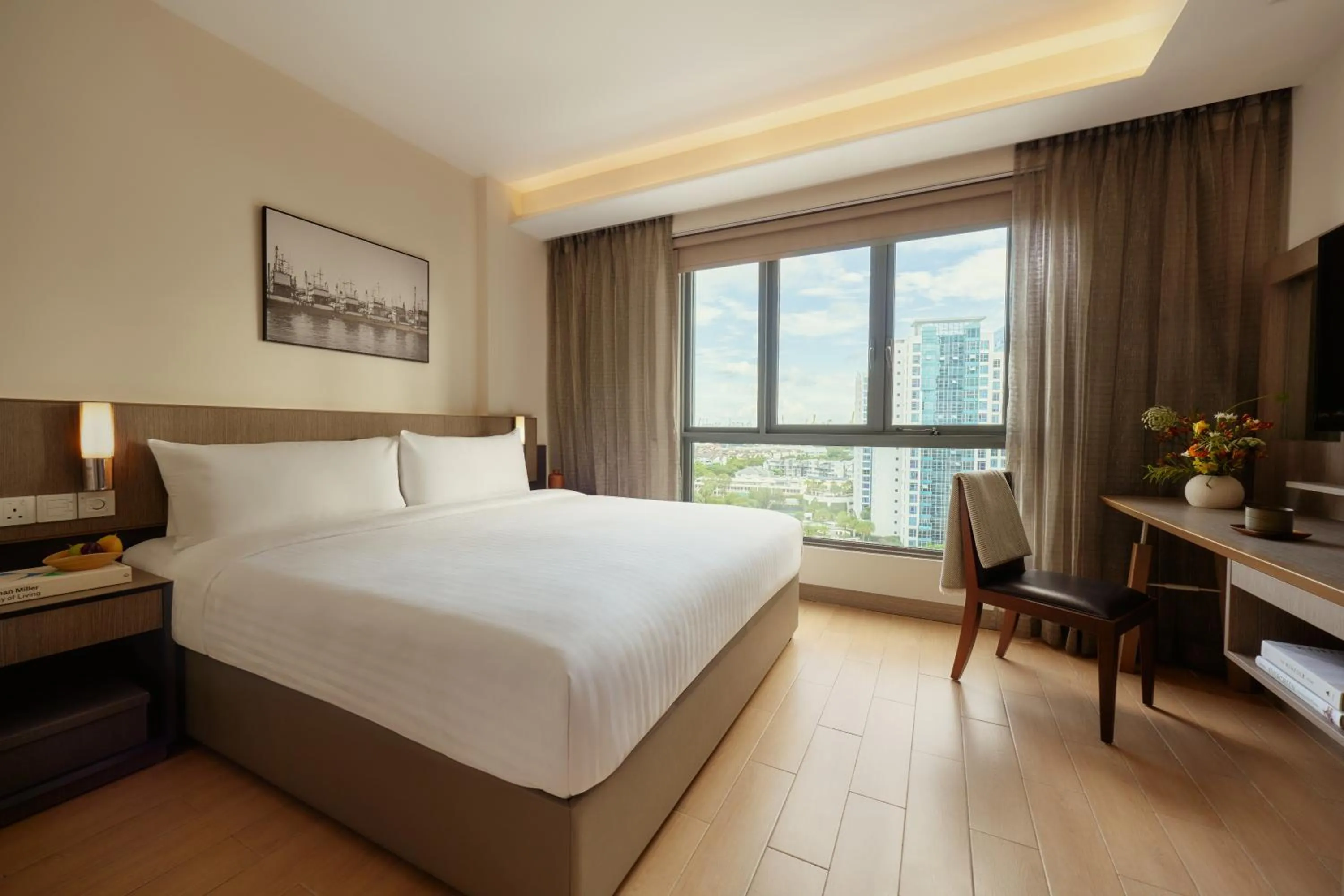 Bed in Oasia Residence Singapore by Far East Hospitality