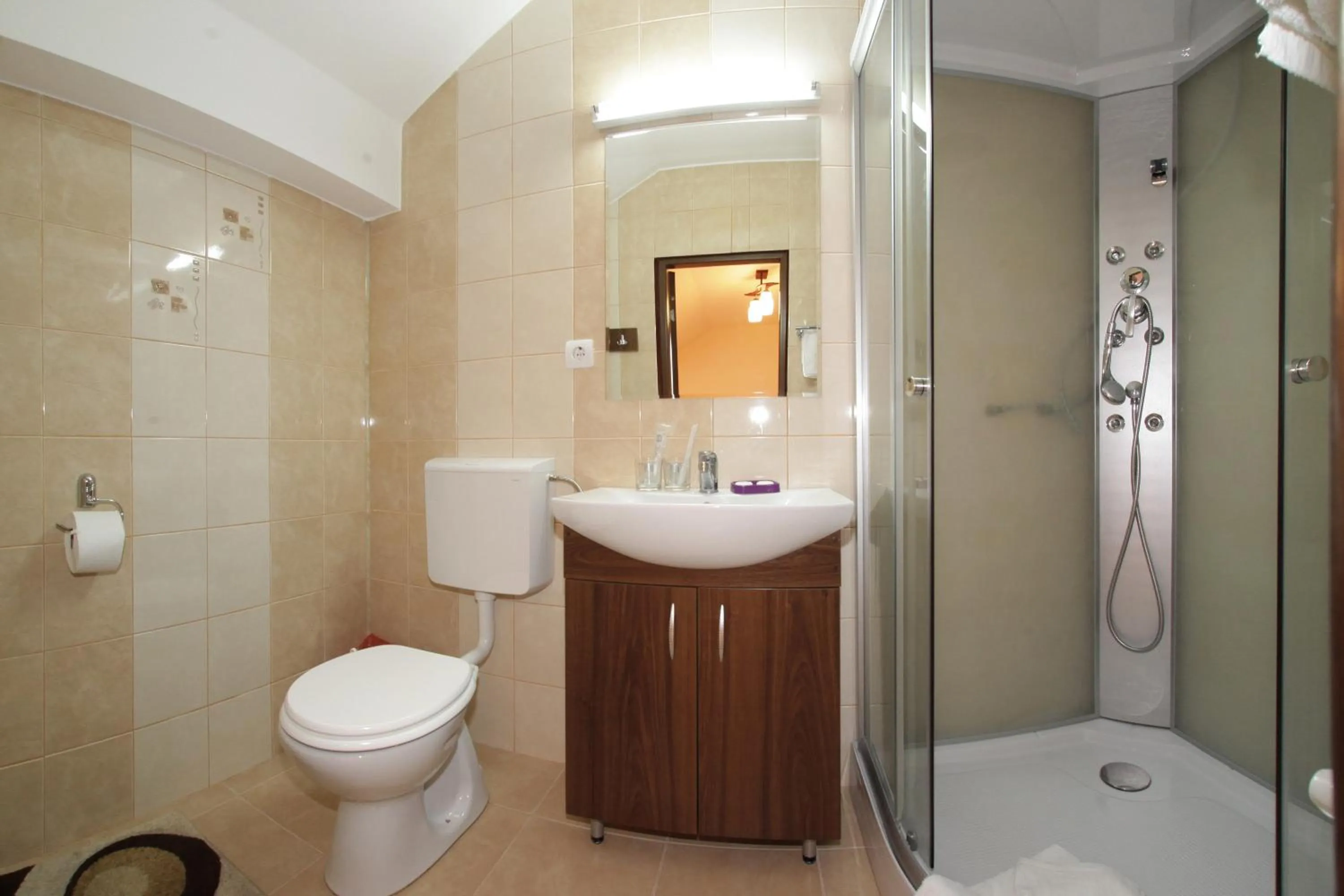 Bathroom in Pensiunea Muresul