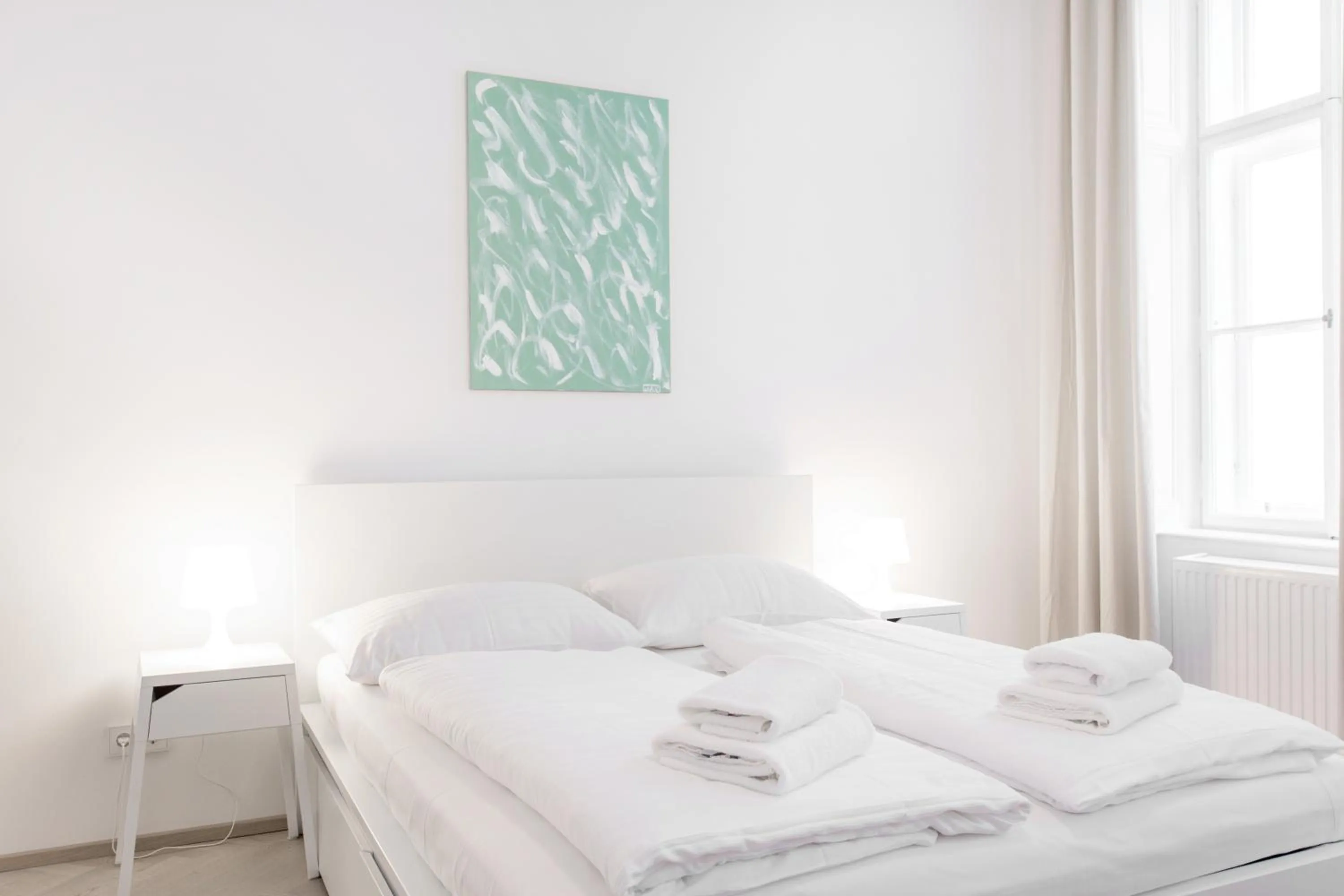 Bedroom, Bed in HeyMi Apartments in City Center