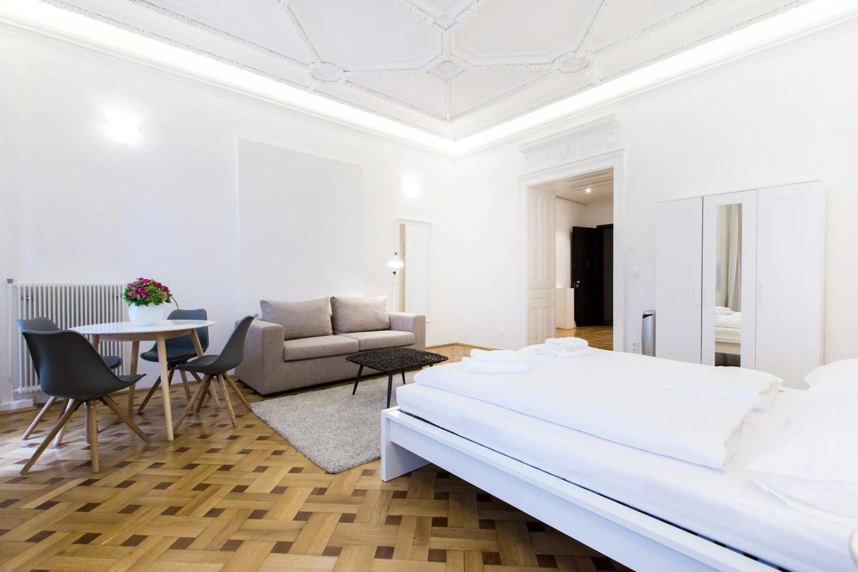 Photo of the whole room, Bed in HeyMi Apartments in City Center