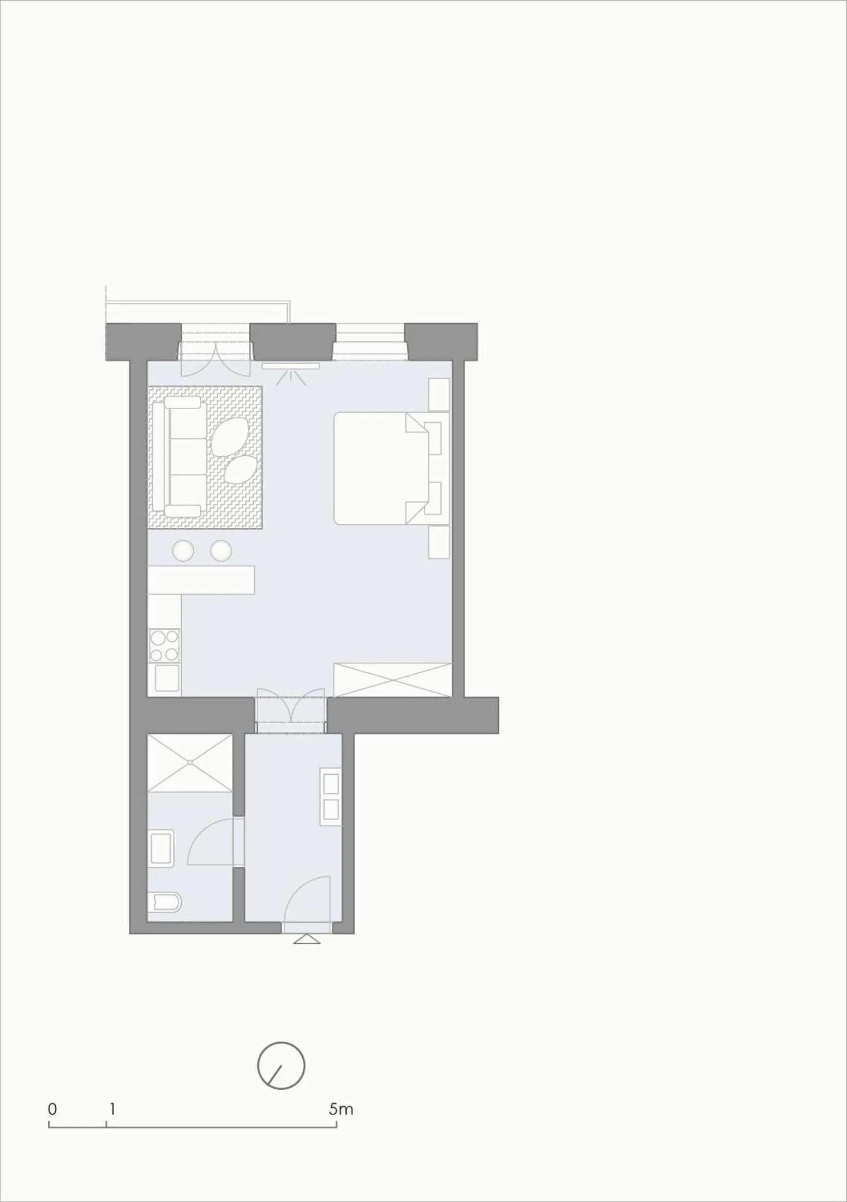 Floor plan in HeyMi Apartments in City Center