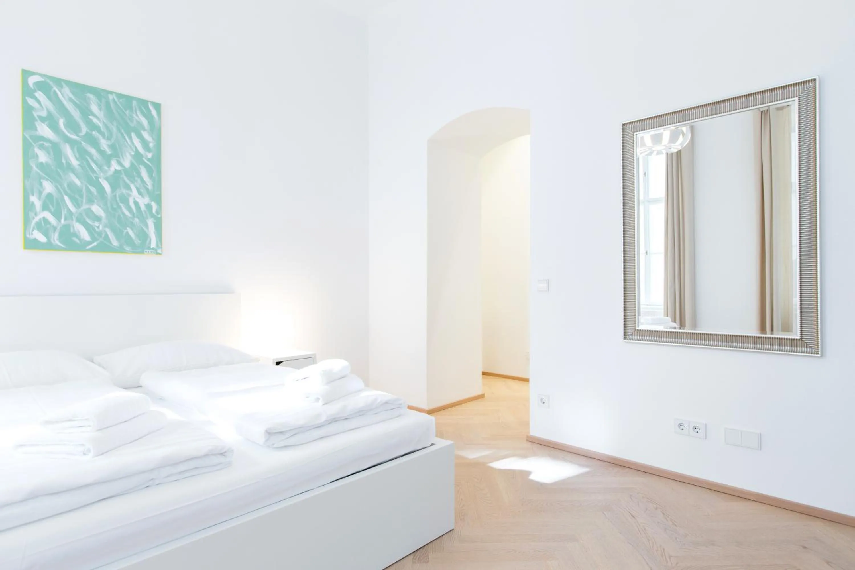 Bedroom, Bed in HeyMi Apartments in City Center