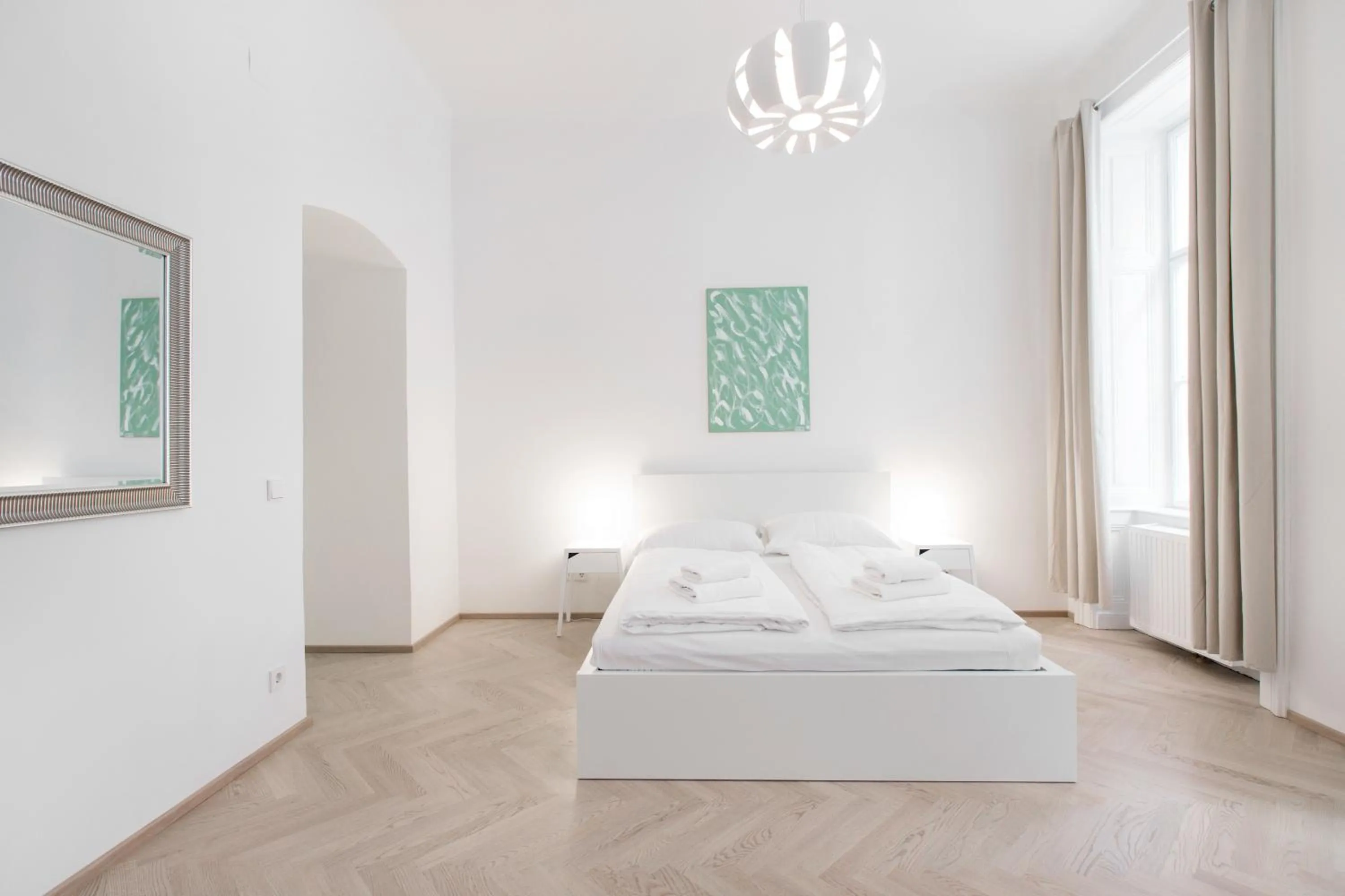 Bedroom, Bed in HeyMi Apartments in City Center