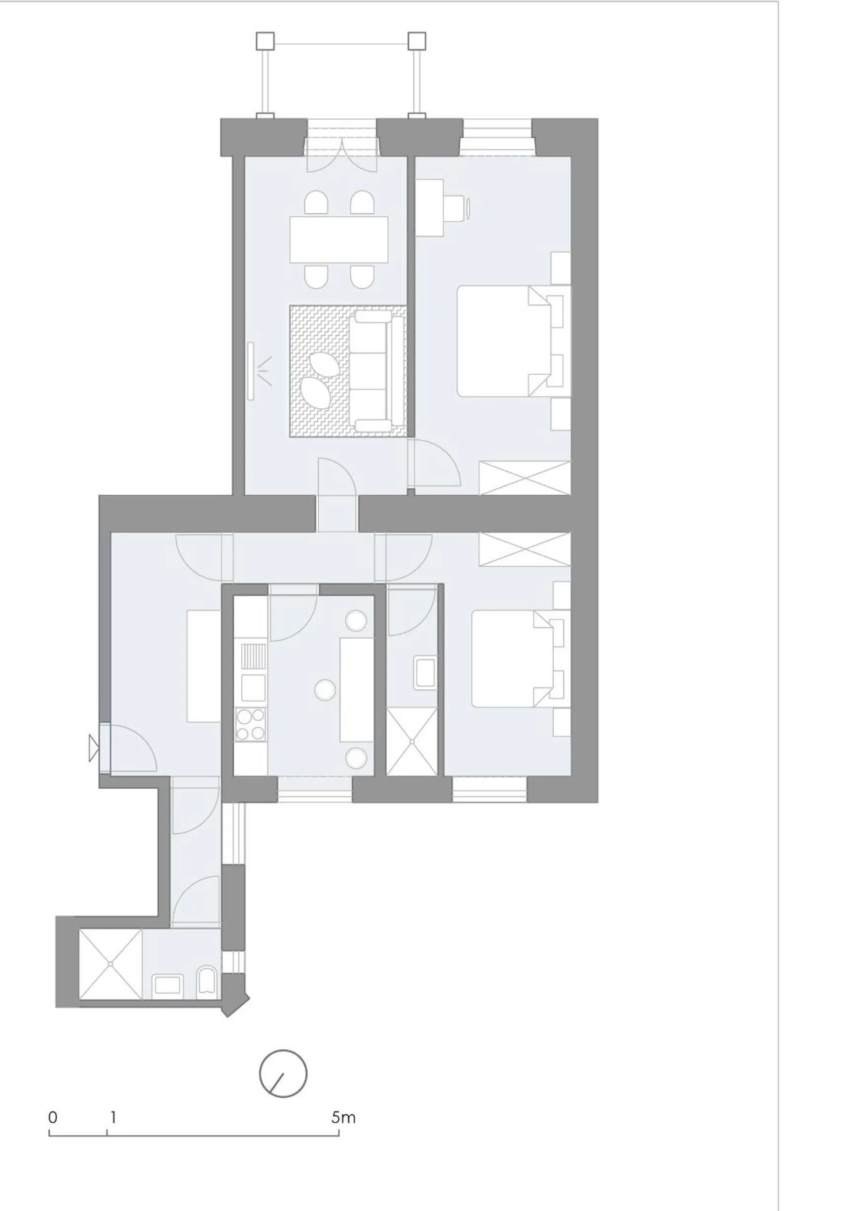 Floor plan in HeyMi Apartments in City Center