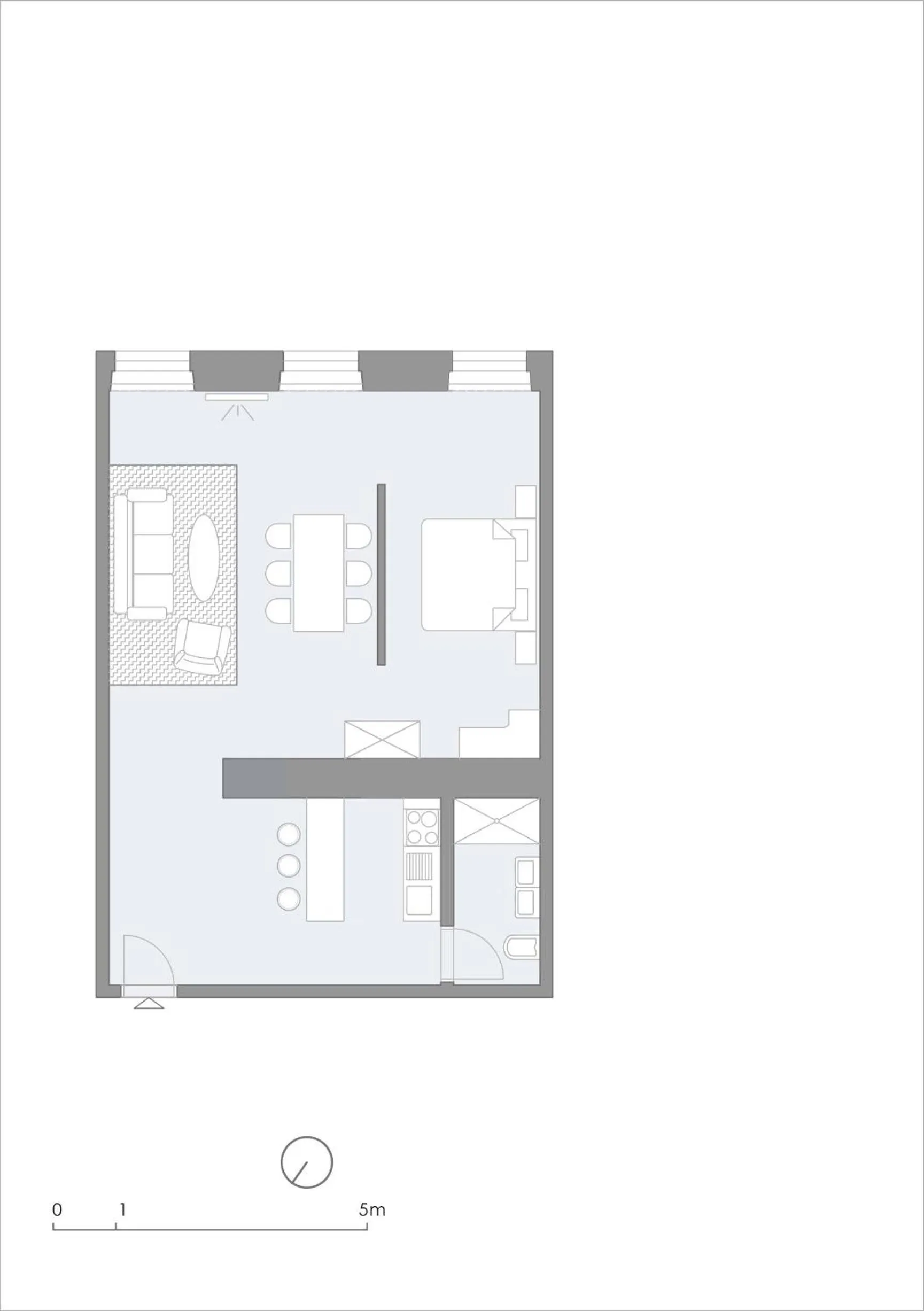 Floor plan in HeyMi Apartments in City Center