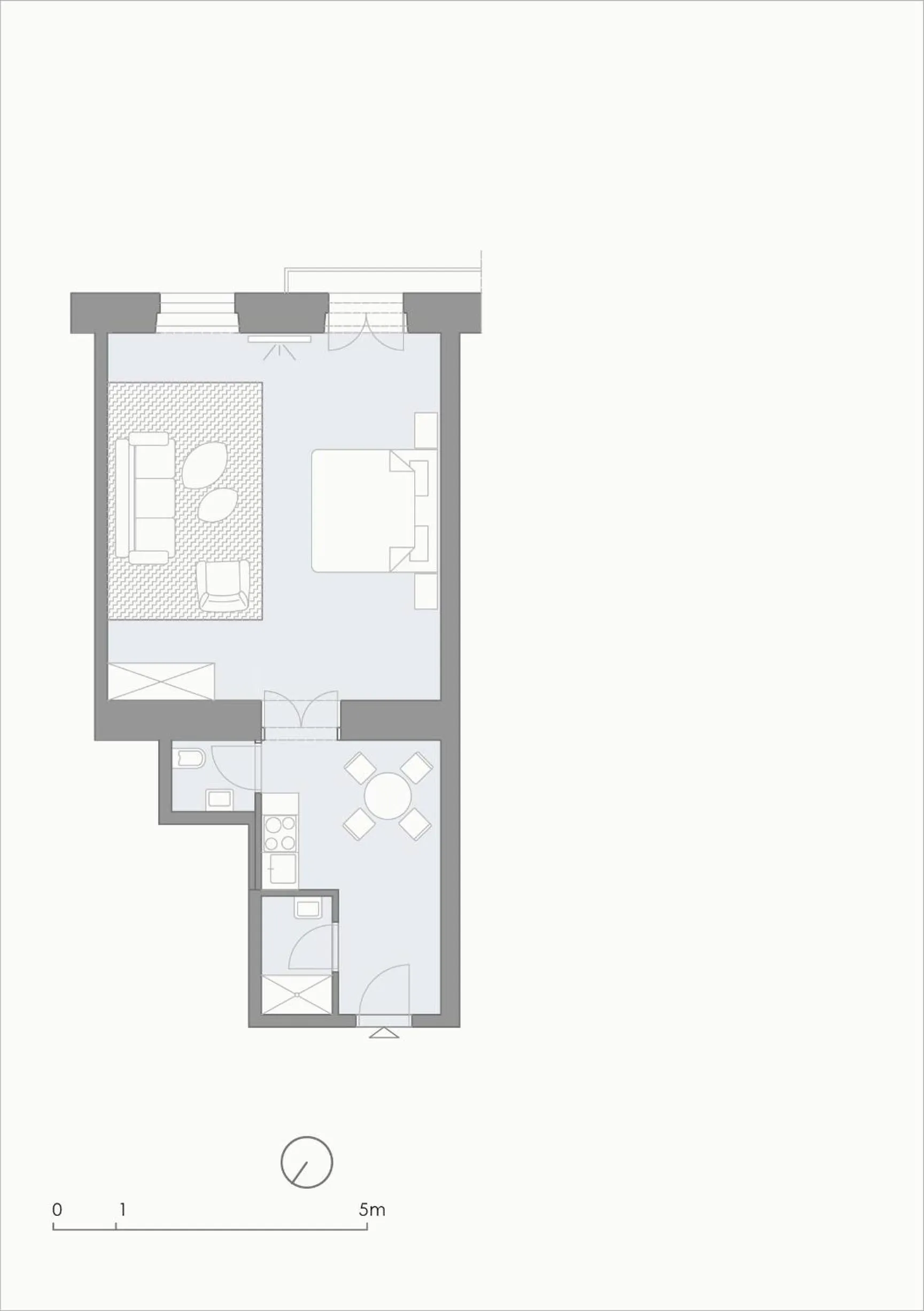 Floor plan in HeyMi Apartments in City Center