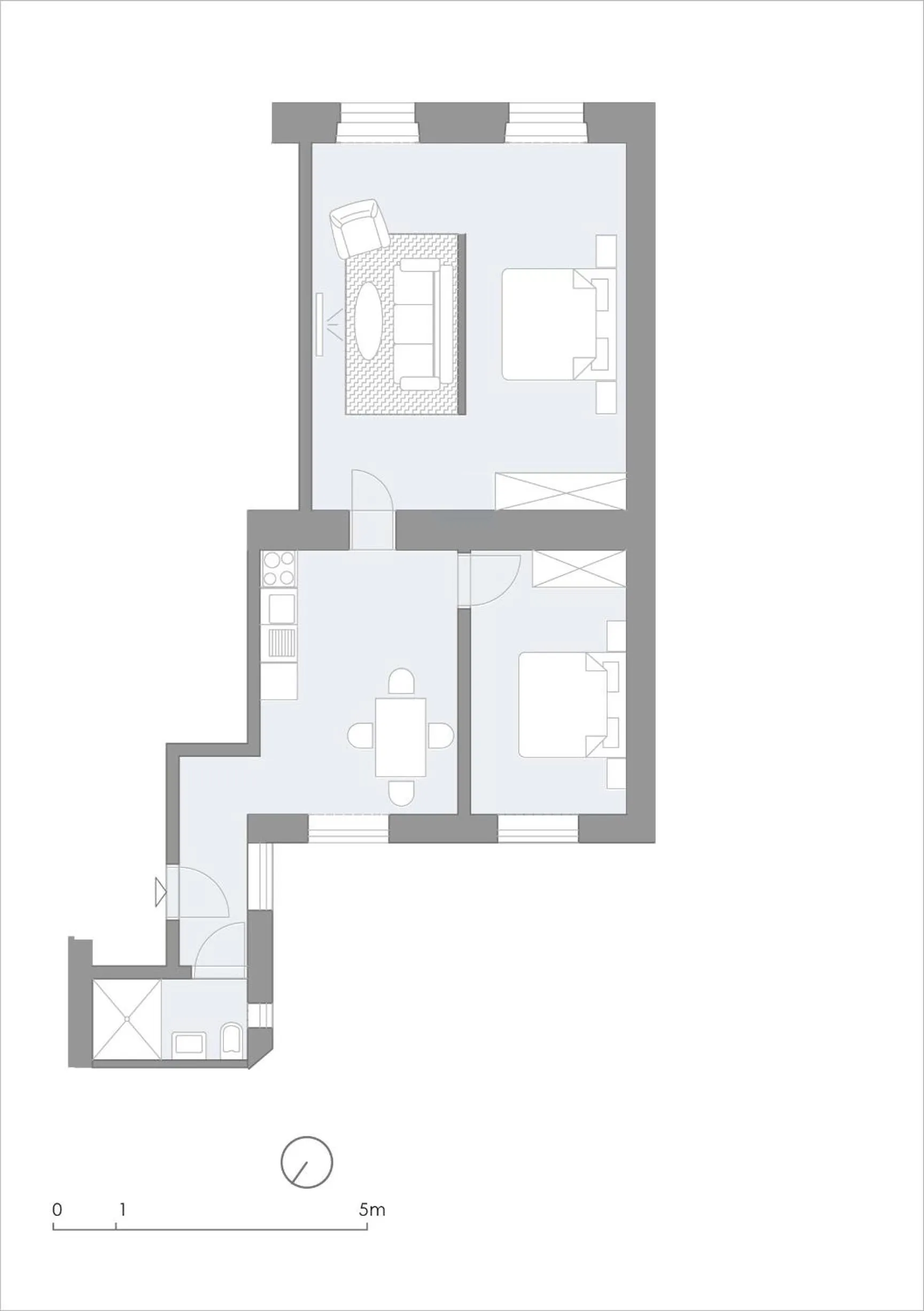 Floor plan in HeyMi Apartments in City Center