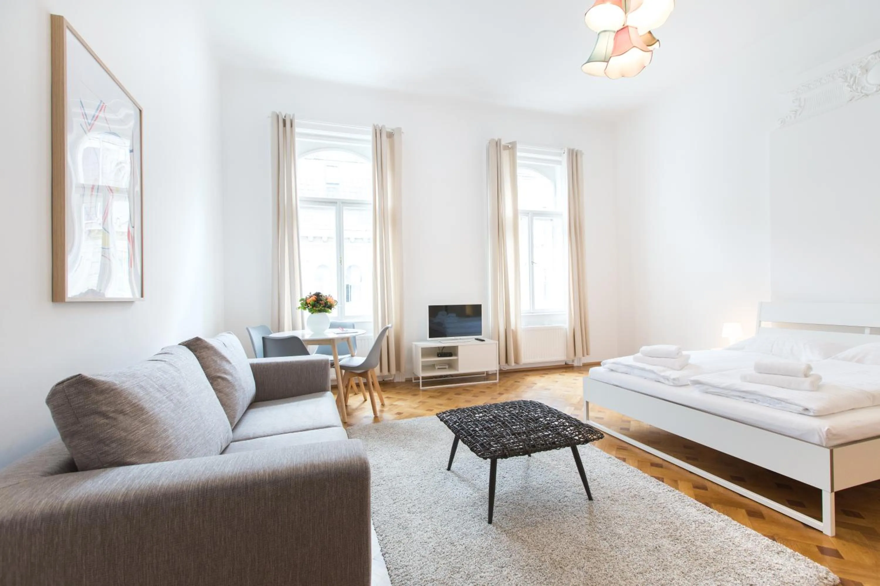 Photo of the whole room, Bed in HeyMi Apartments in City Center