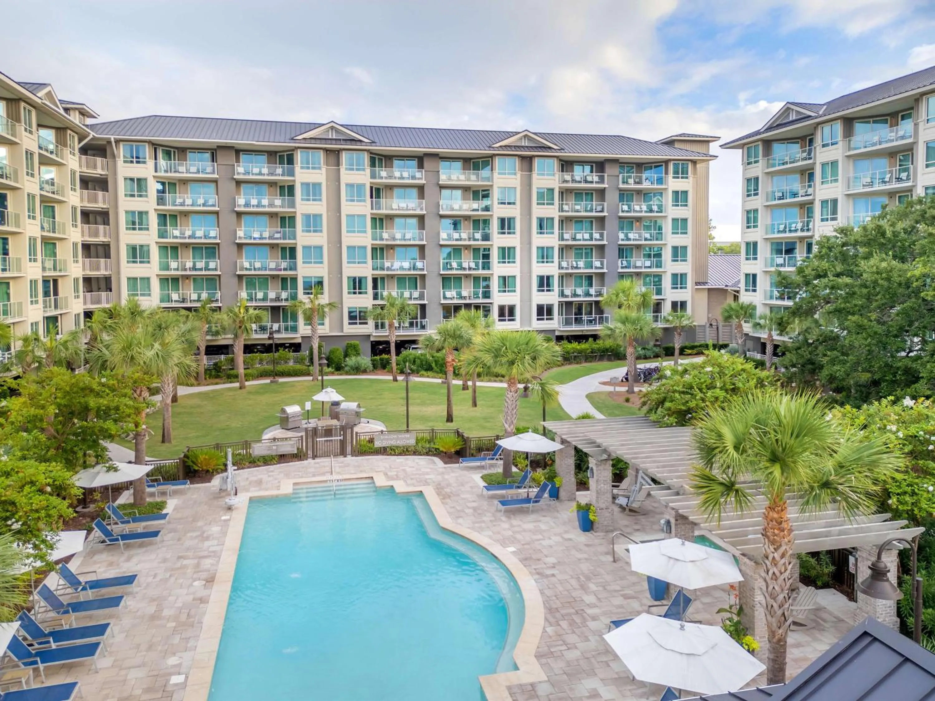 Pool view in Hilton Grand Vacations Club Ocean Oak Resort Hilton Head