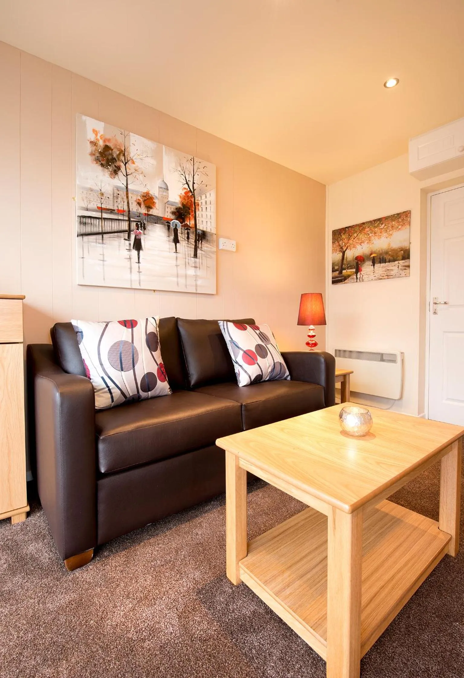 Living room in Sandy Glade Holiday Park