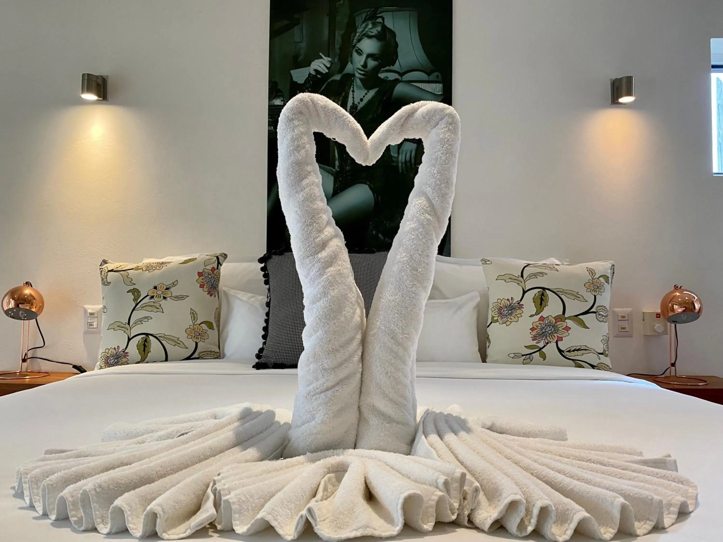 Bed in CASA-22 Luxury Boutique Hotel