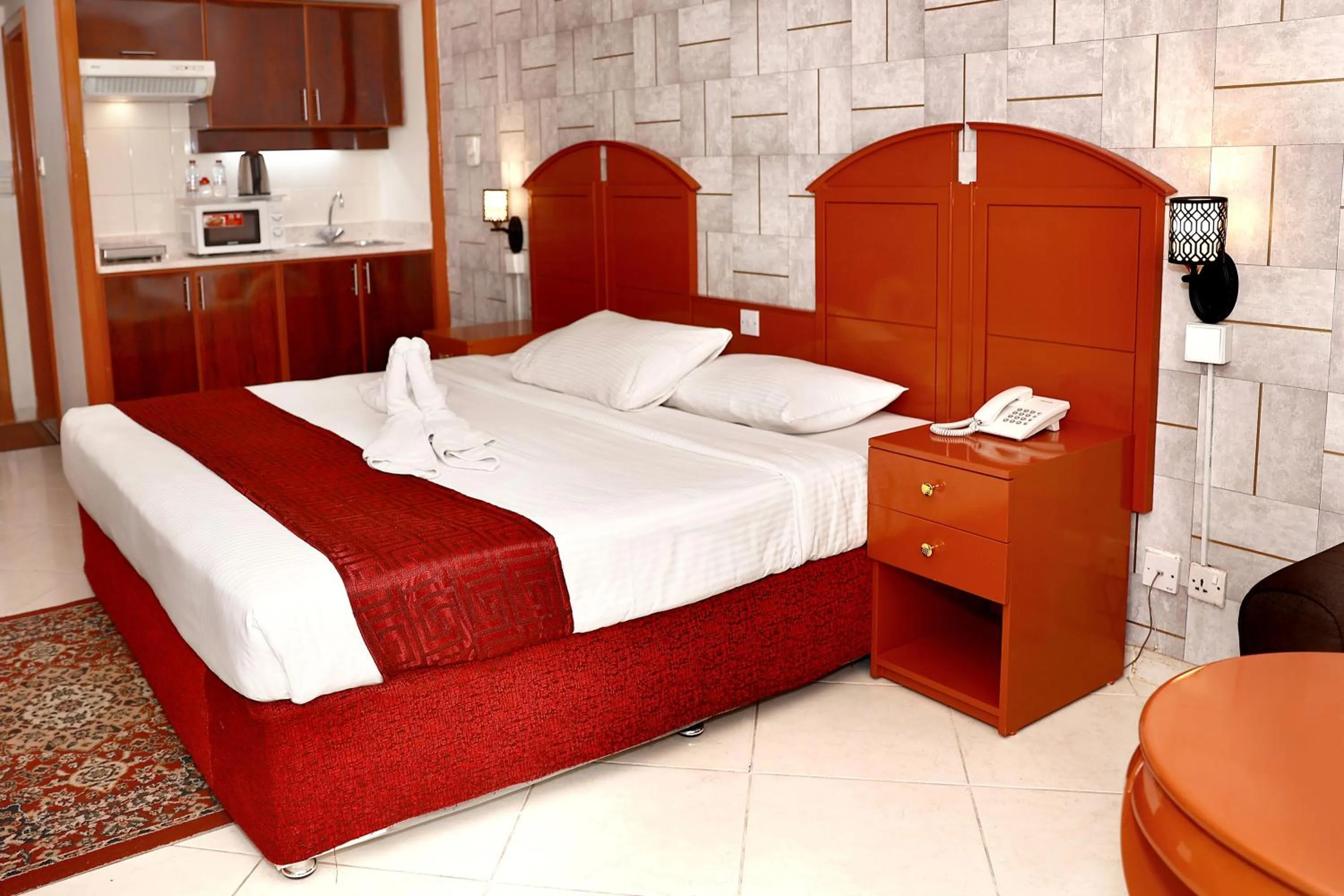 Kitchen or kitchenette in Dolphin Hotel Apartments