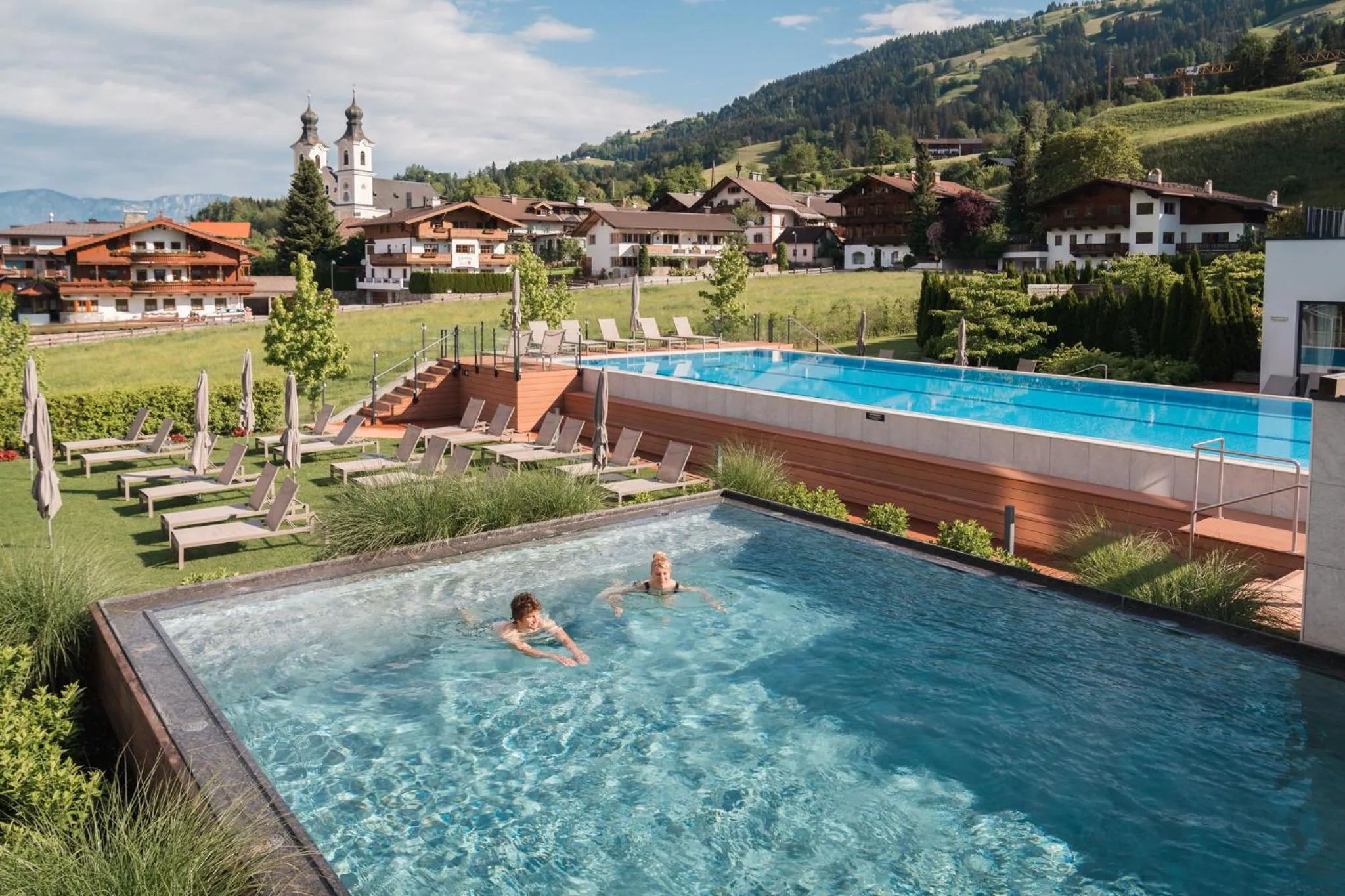 Swimming pool in Das Hohe Salve Sportresort, 4 Sterne Superior