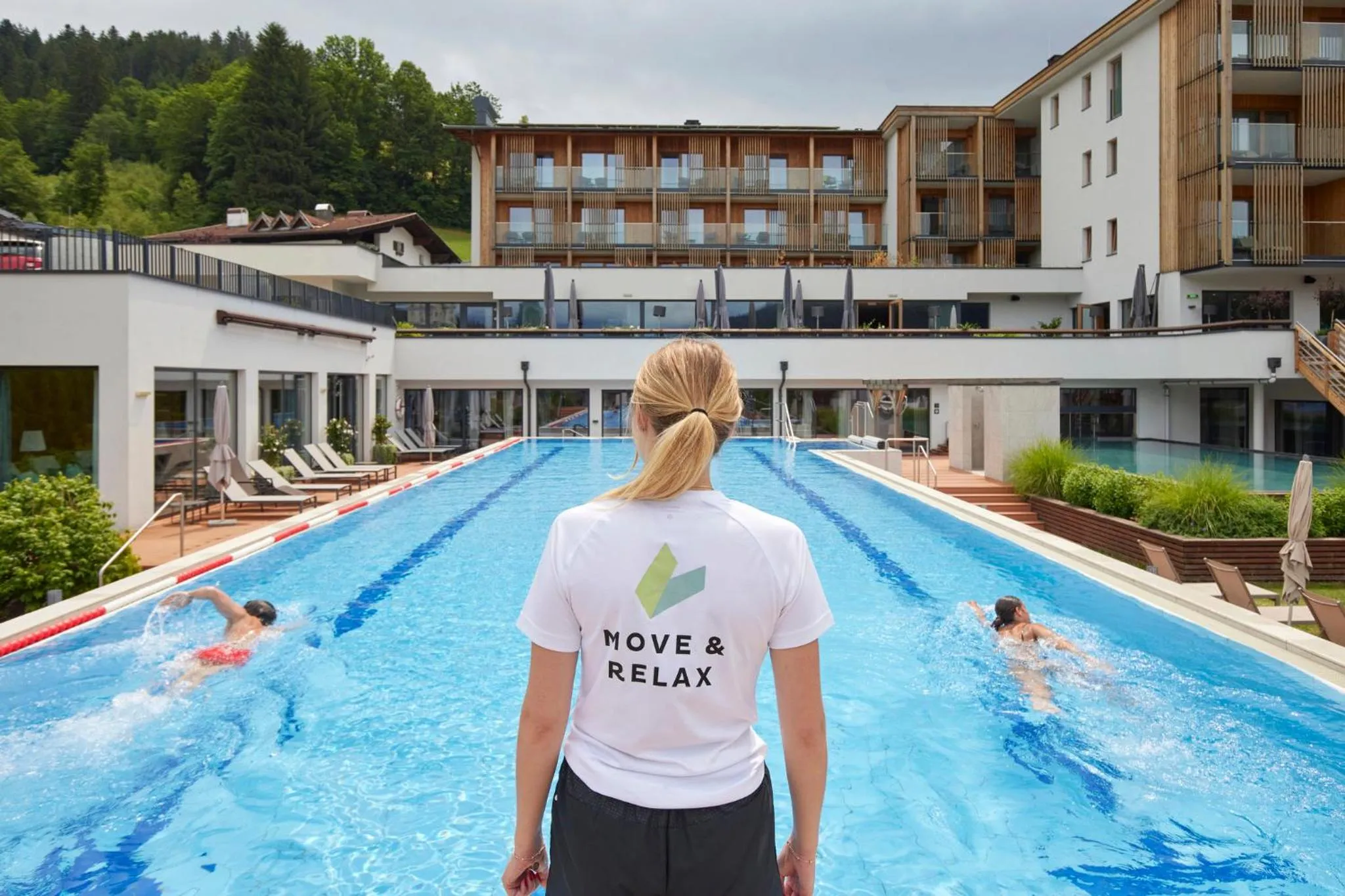 Swimming pool in Das Hohe Salve Sportresort, 4 Sterne Superior
