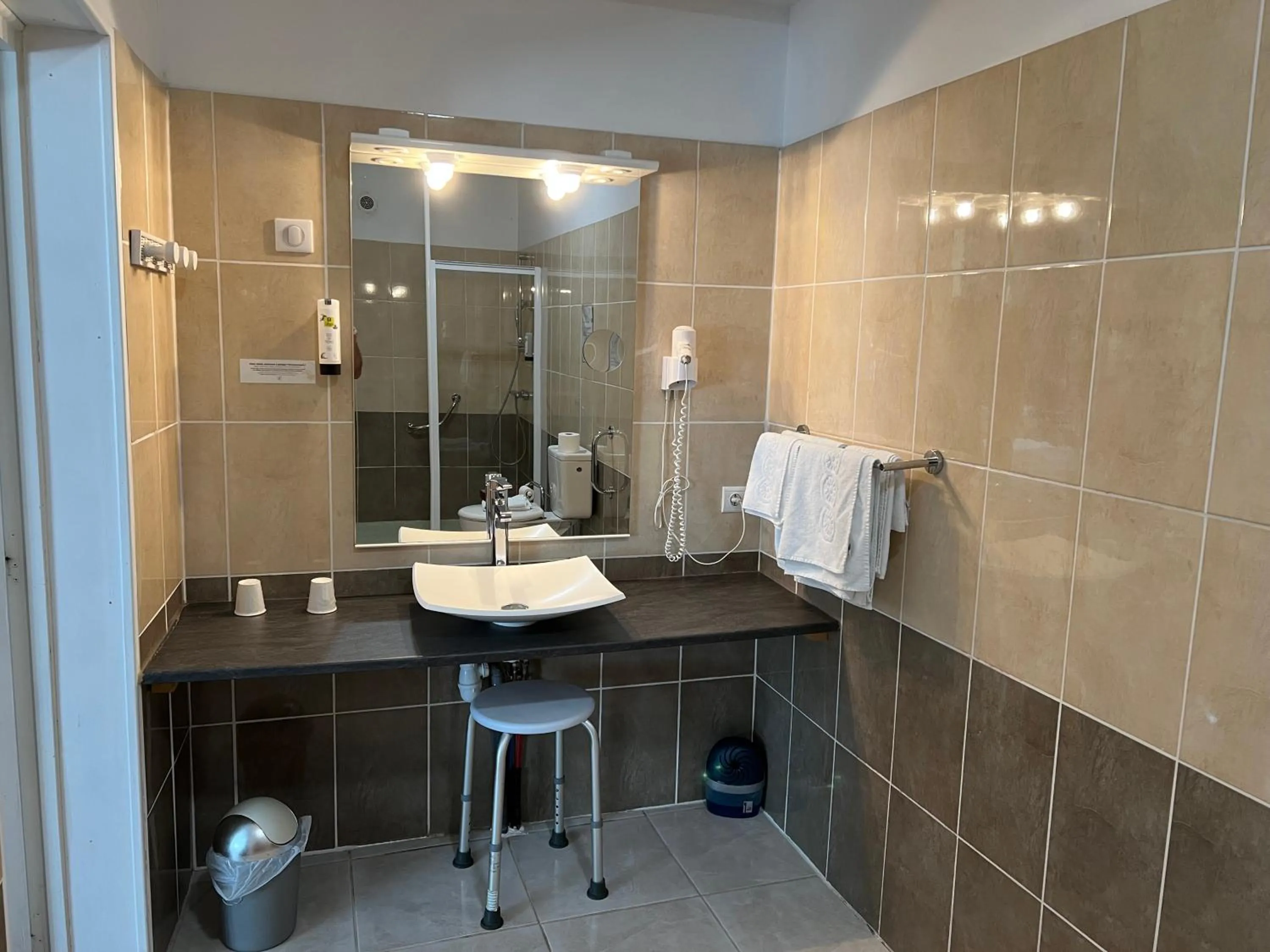 Bathroom in Logis Hôtel-Restaurant Les Voyageurs