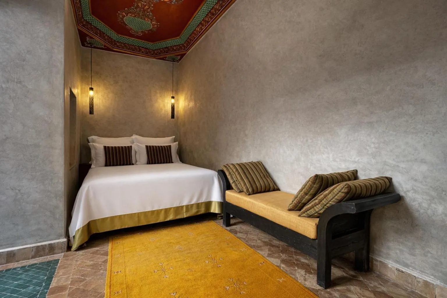 Photo of the whole room, Bed in Riad Lapis-lazuli