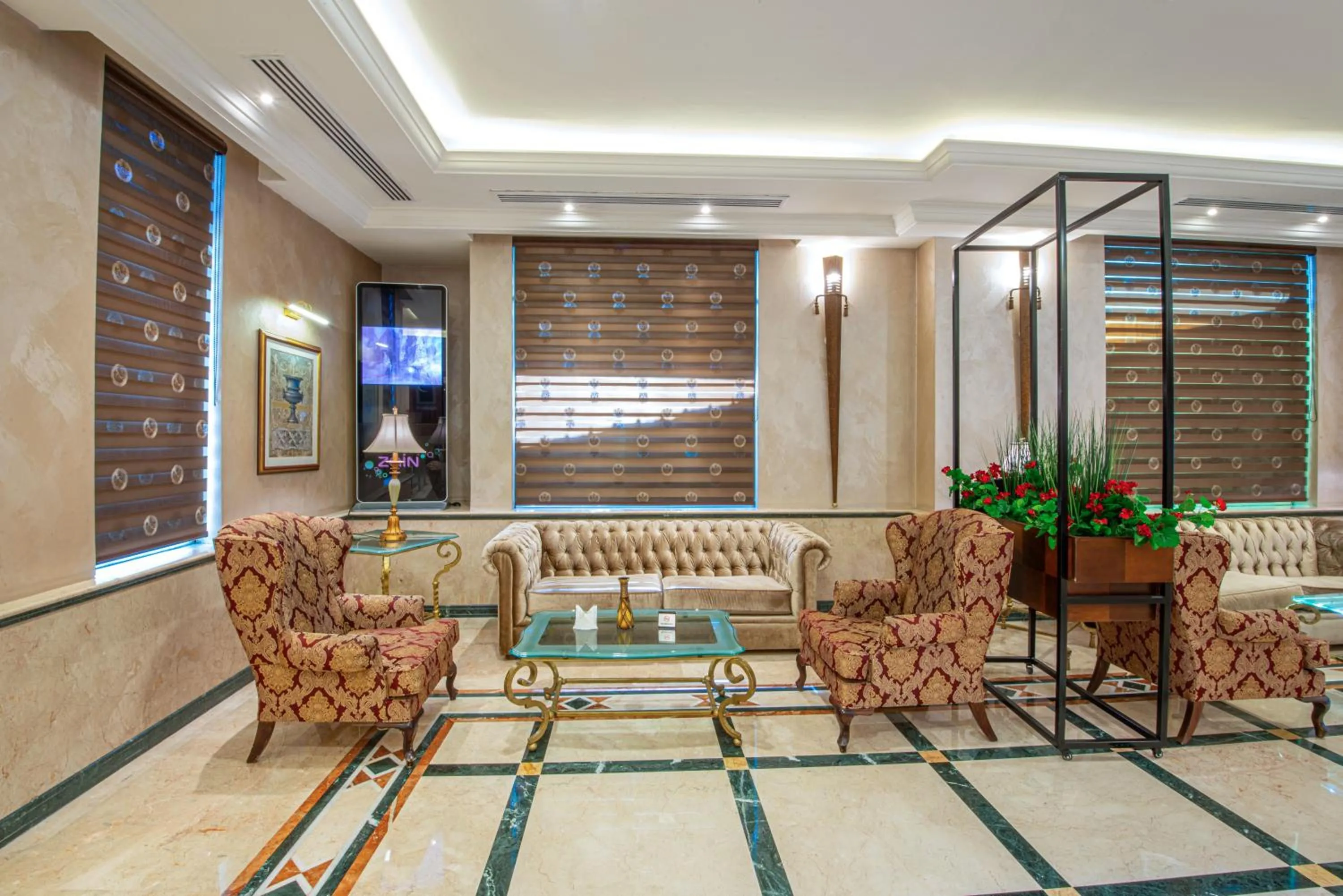 Seating area in Bristol Hotel