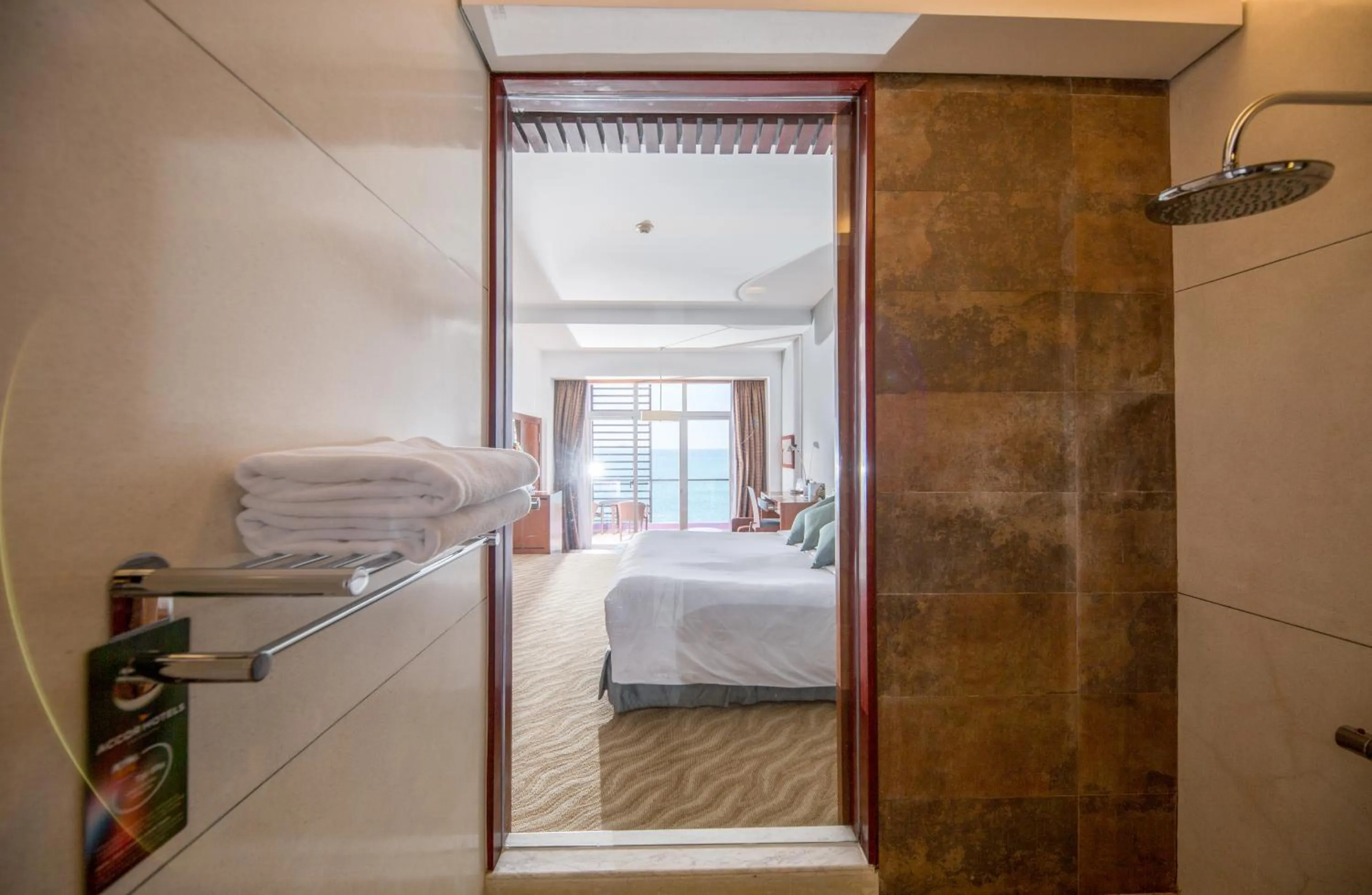 Bathroom, Bed in Novotel Nha Trang