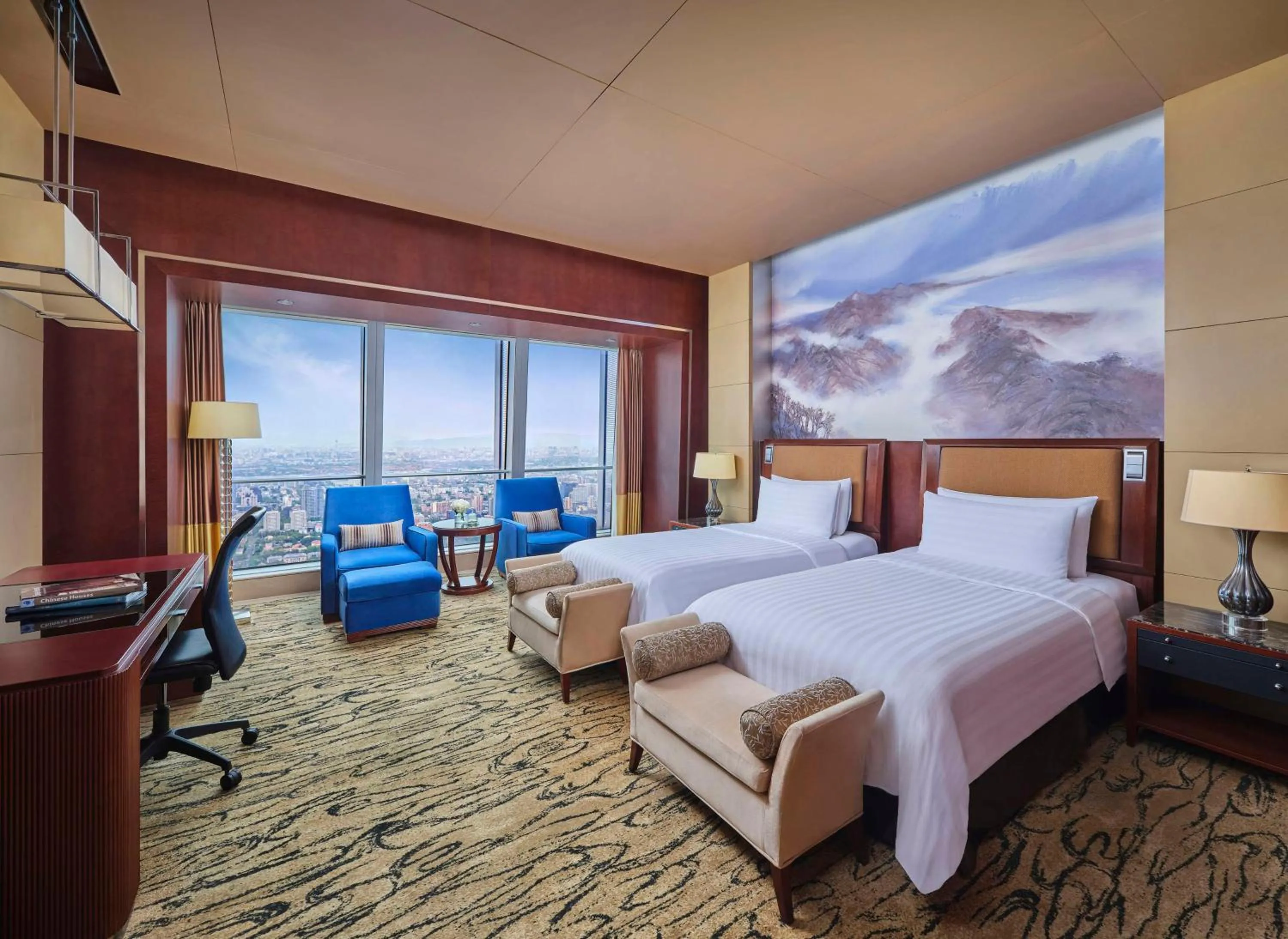 Bedroom, Bed in China World Summit Wing, Beijing